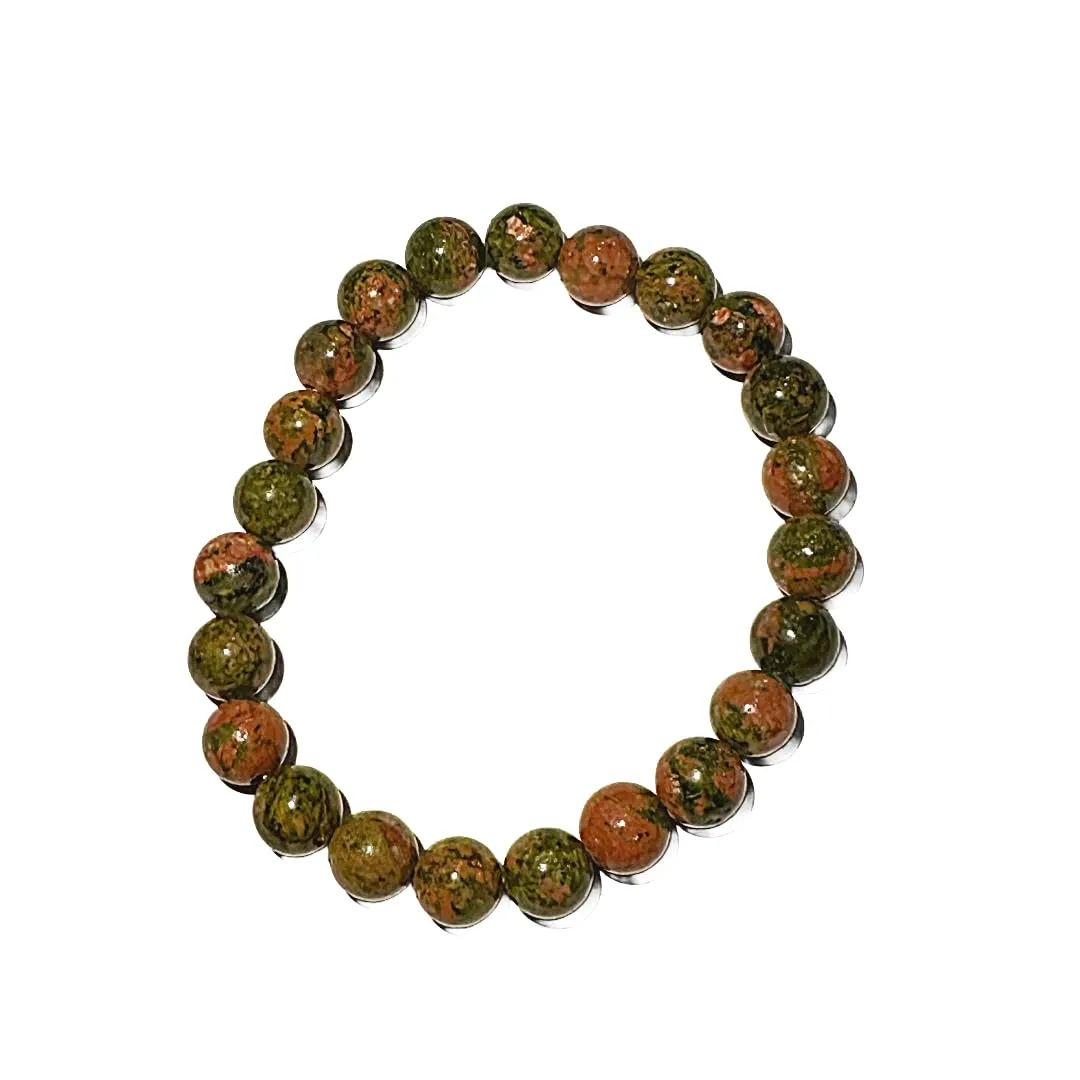 Bracciale in pietra naturale (Unakita) - immagine 1