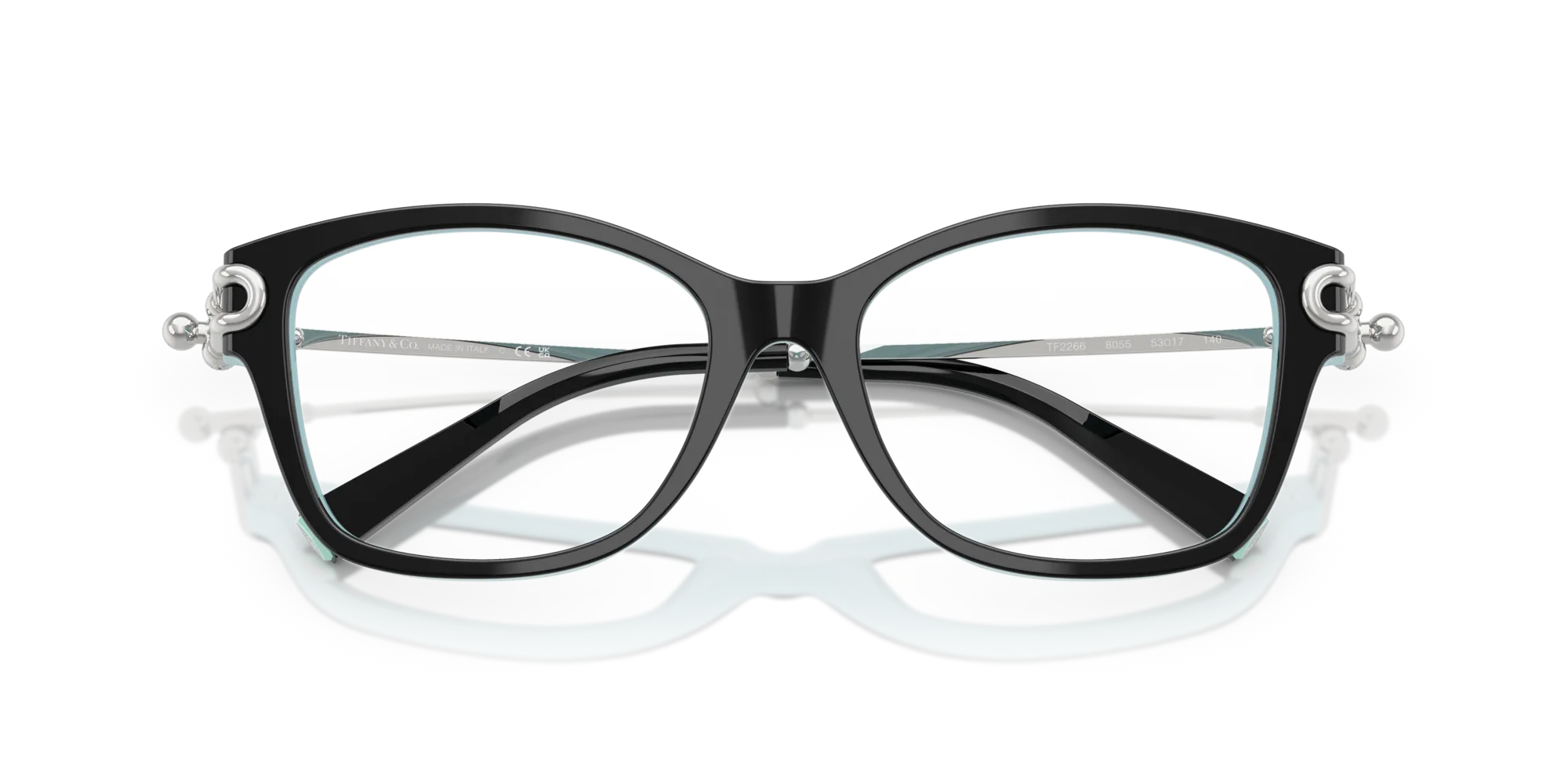 Tiffany TF2266 8055 Montature da vista Acetato Nero Farfalla Normale - immagine 2