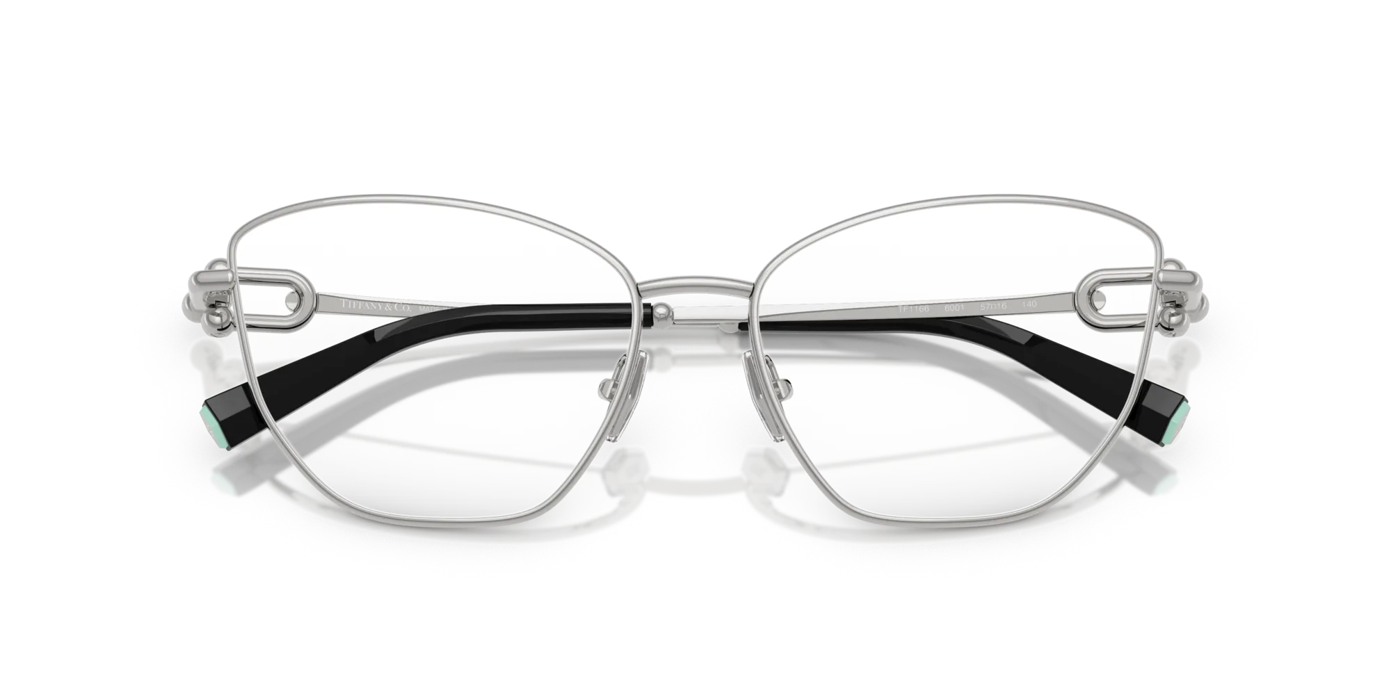 Tiffany TF1166 6001 Montature da vista Acciaio Argento Trasparente Cat Eye Normale - immagine 2