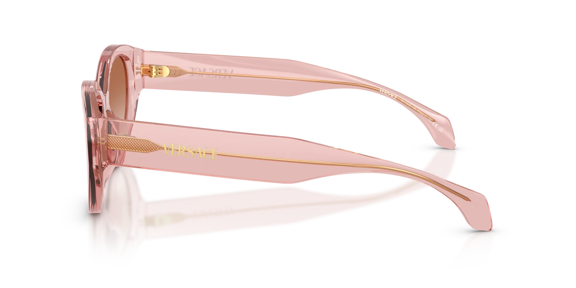 Versace VE4495D 543413 Occhiali da sole Acetato Rosa Rotonda Normale Sfumato - immagine 4