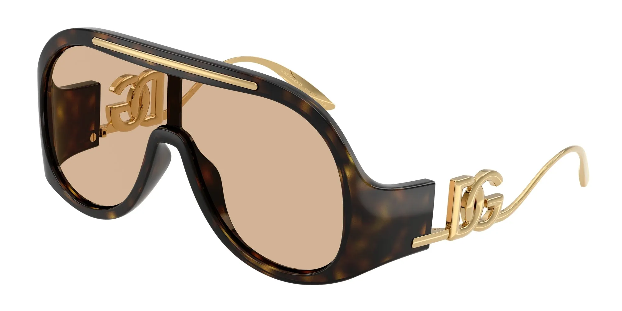 Dolce & Gabbana DG6202 502/93 Occhiali da sole Iniettato Tartaruga Marrone Pilot Normale - immagine 1