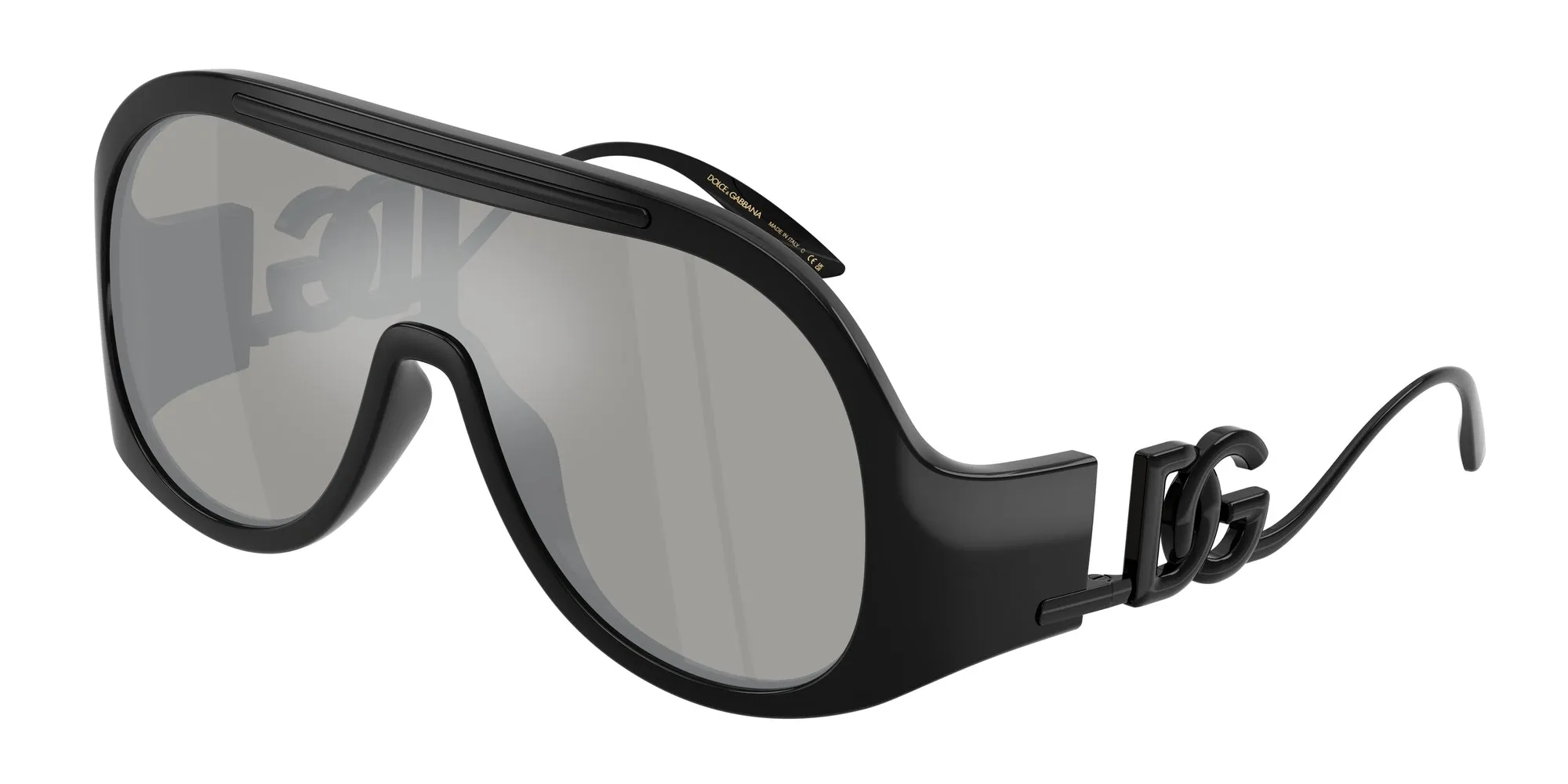 Dolce & Gabbana DG6202 501/6G Occhiali da sole Iniettato Nero Grigio Pilot Specchiate - immagine 1