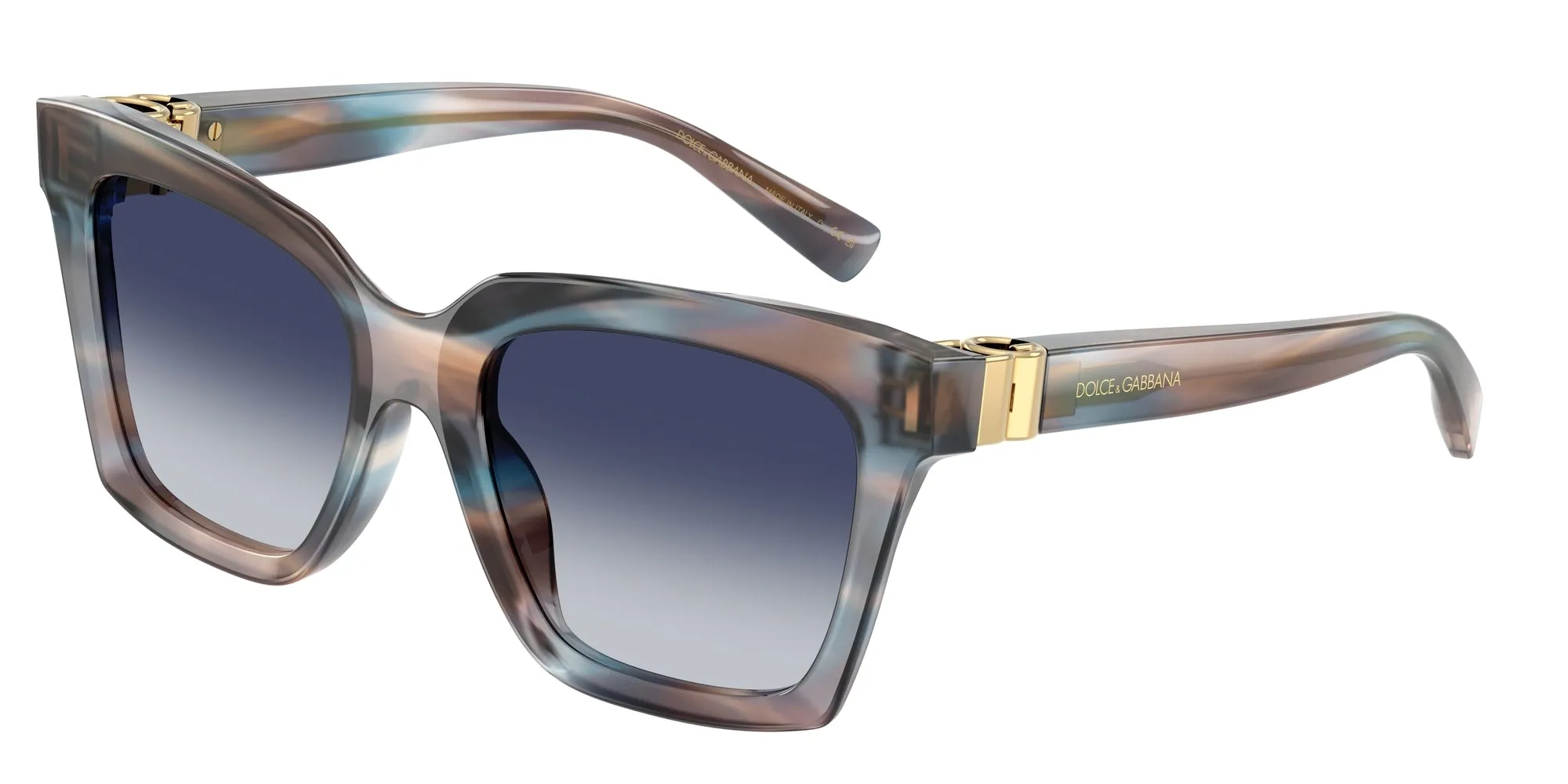 Dolce & Gabbana DG4498 344814 Occhiali da sole Acetato Blu Squadrata Normale Sfumato - immagine 1
