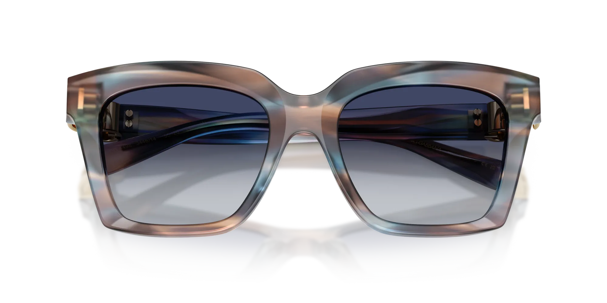 Dolce & Gabbana DG4498 344814 Occhiali da sole Acetato Blu Squadrata Normale Sfumato - immagine 2