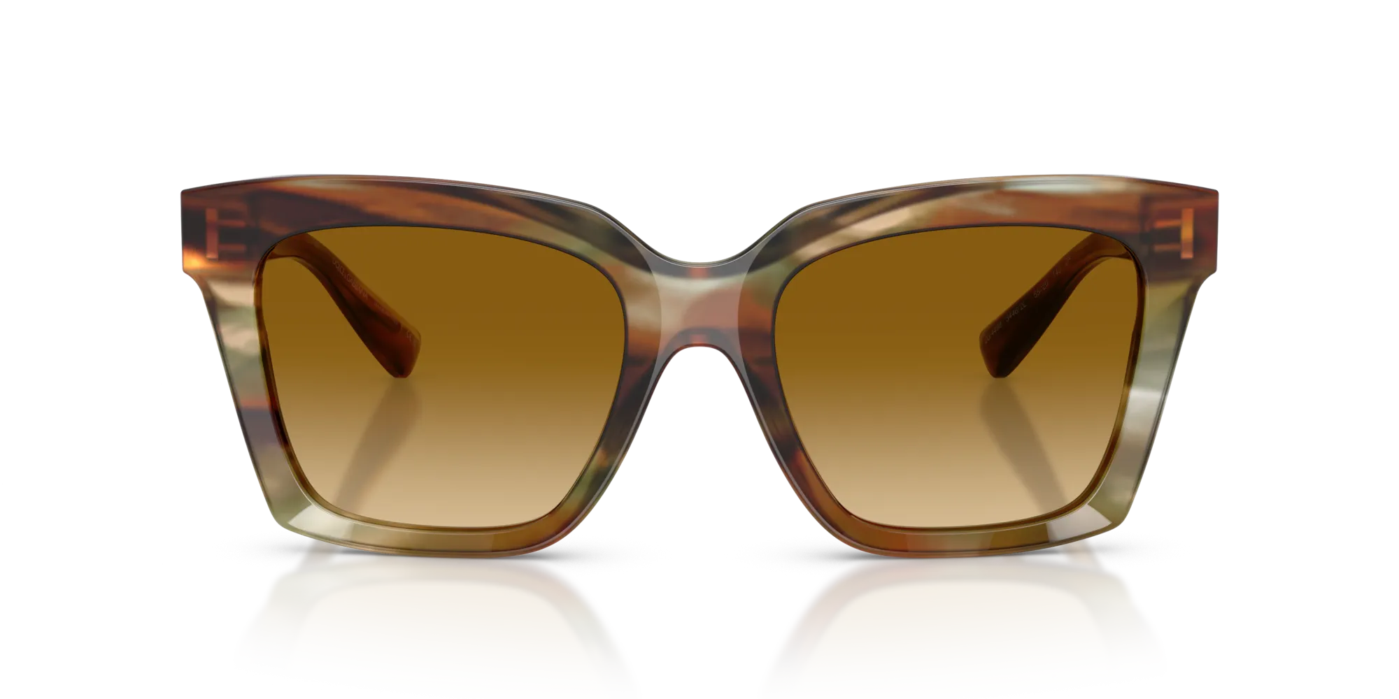 Dolce & Gabbana DG4498 34462L Occhiali da sole Acetato Marrone Giallo Squadrata Normale Sfumato - immagine 3