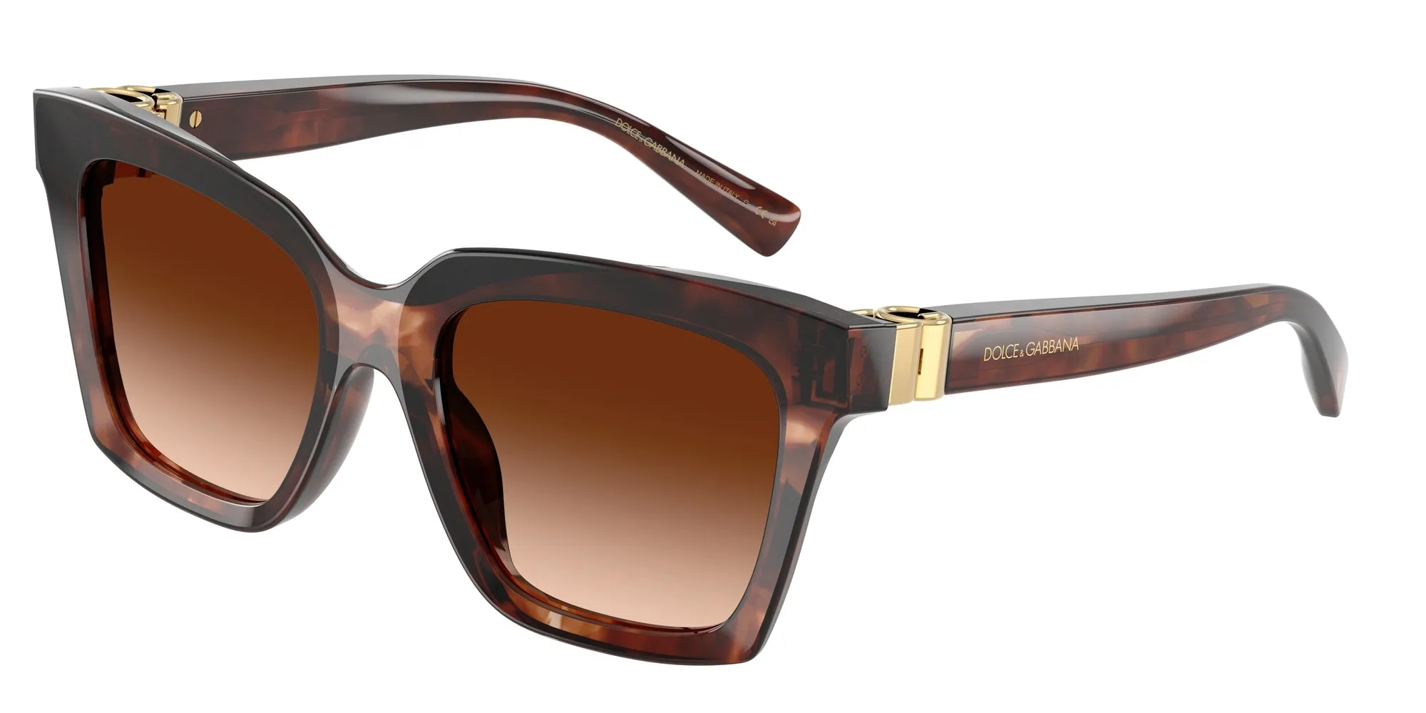Dolce & Gabbana DG4498 322274 Occhiali da sole Acetato Rosso Marrone Squadrata Normale Sfumato - immagine 1