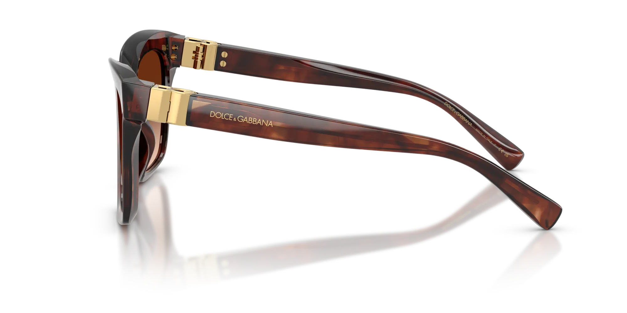 Dolce & Gabbana DG4498 322274 Occhiali da sole Acetato Rosso Marrone Squadrata Normale Sfumato - immagine 4