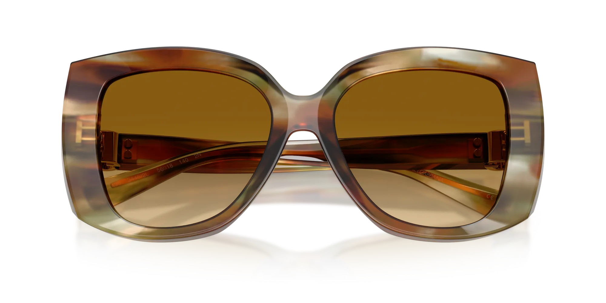 Dolce & Gabbana DG4495 34462L Occhiali da sole Acetato Marrone Giallo Squadrata Normale Sfumato - immagine 2