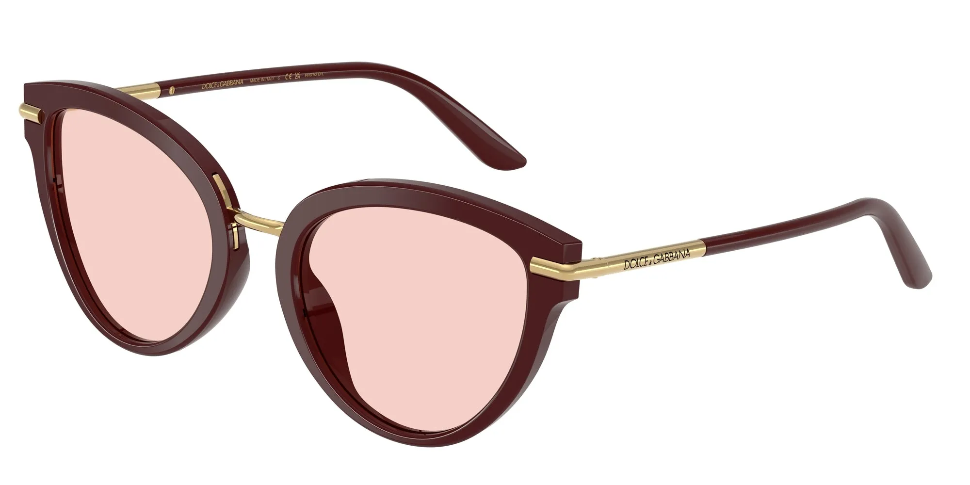 Dolce & Gabbana DG4492 3091P5 Occhiali da sole Acetato Rosso Rosa Farfalla Fotocromatiche - immagine 1