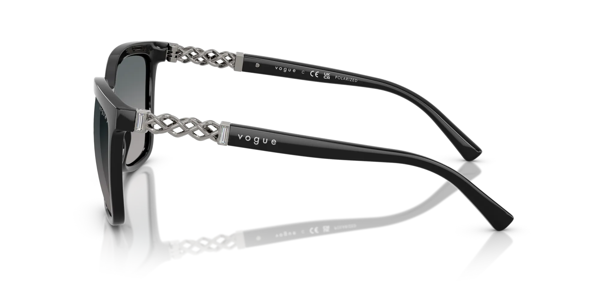 VOGUE EYEWEAR VO5633SB W44/8S Occhiali da sole Nylon Nero Squadrata Polarizzata Sfumato - immagine 4