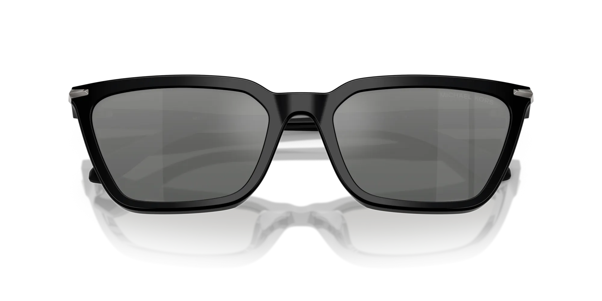 Michael Kors MK2250U EVERGLADES 300588 Occhiali da sole Acetato Nero Argento Cat Eye Normale Sfumato - immagine 2