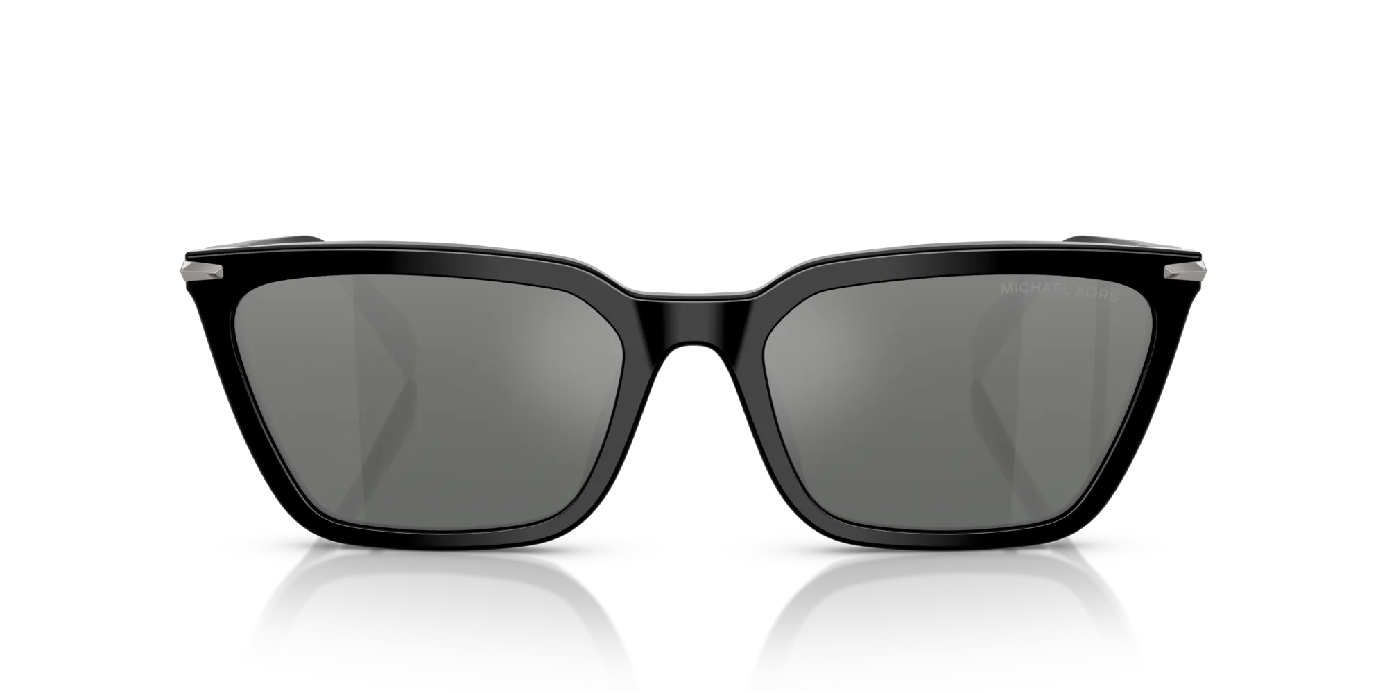 Michael Kors MK2250U EVERGLADES 300588 Occhiali da sole Acetato Nero Argento Cat Eye Normale Sfumato - immagine 3