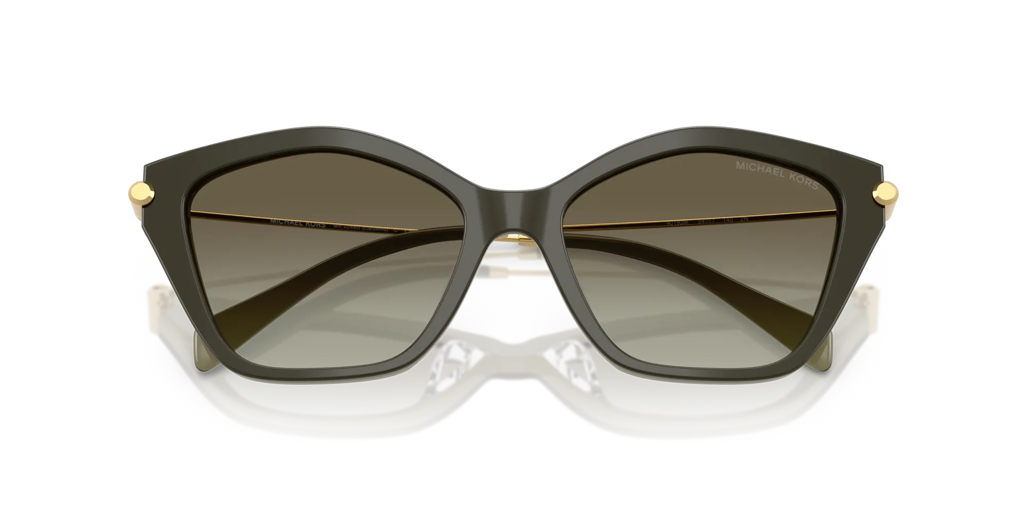 Michael Kors MK2246U CATSKILLS 40193M Occhiali da sole Acetato Verde Verde Geometrica Normale Sfumato - immagine 2