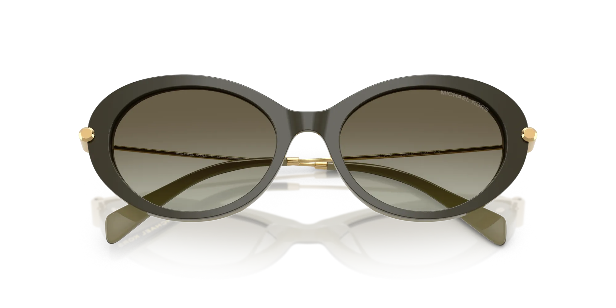 Michael Kors MK2245U ROCKAWAY 40193M Occhiali da sole Acetato Verde Verde Rotonda Normale Sfumato - immagine 2