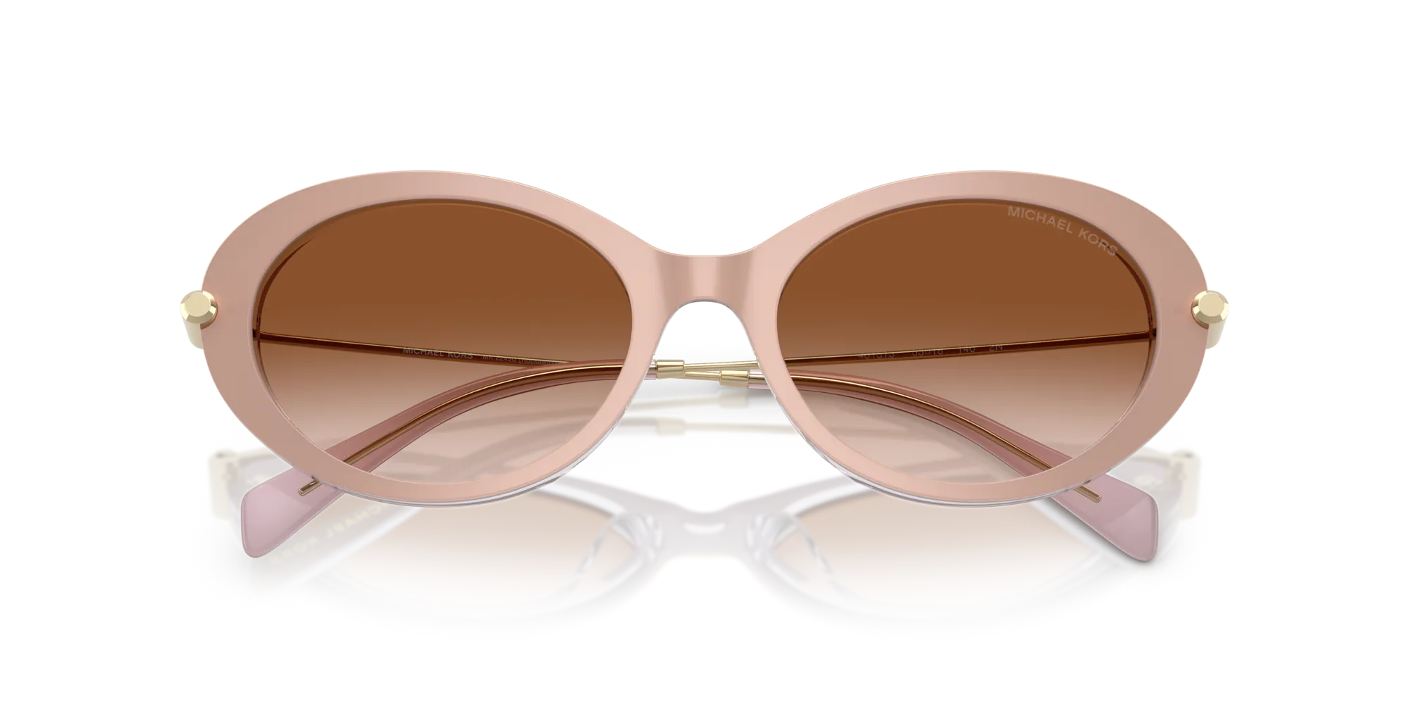 Michael Kors MK2245U ROCKAWAY 401513 Occhiali da sole Acetato Bianco Rotonda Normale Sfumato - immagine 2