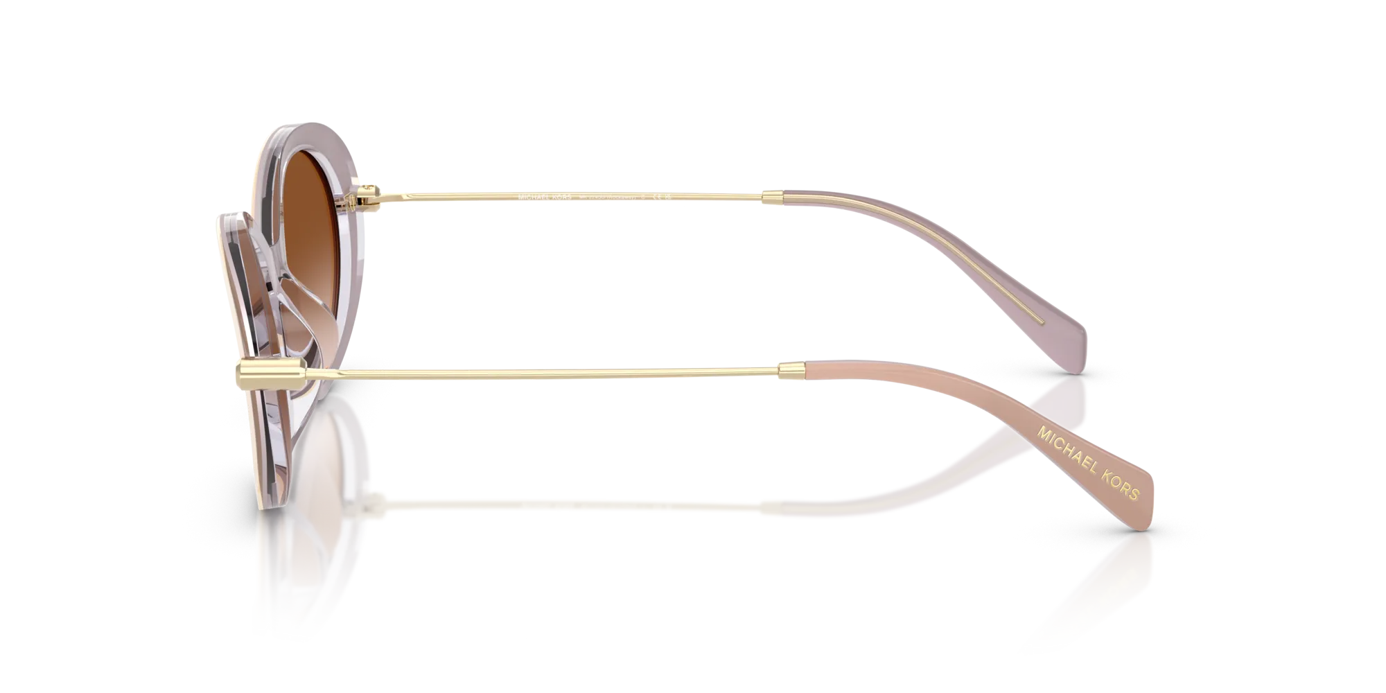 Michael Kors MK2245U ROCKAWAY 401513 Occhiali da sole Acetato Bianco Rotonda Normale Sfumato - immagine 4