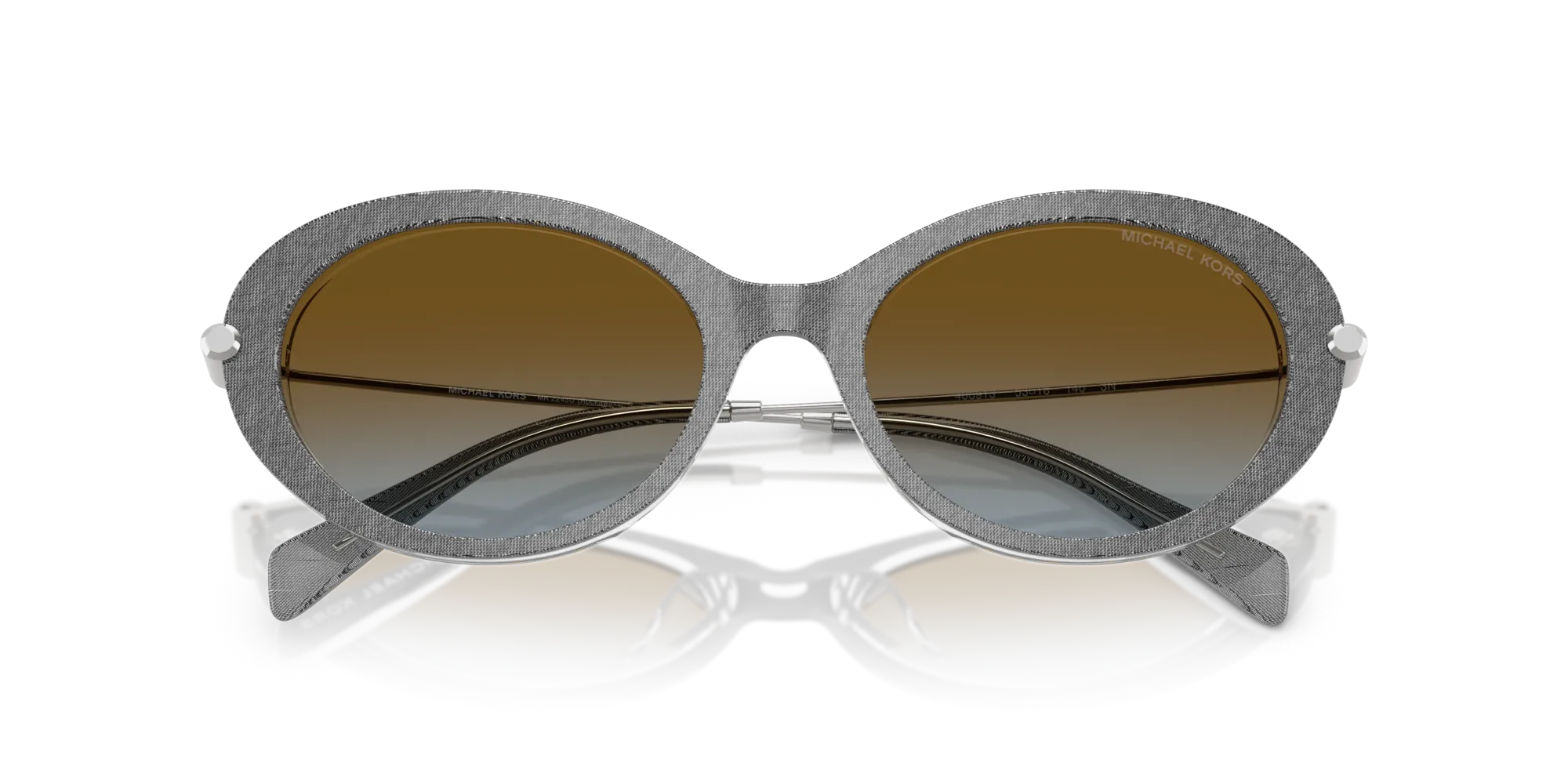 Michael Kors MK2245U ROCKAWAY 400913 Occhiali da sole Acetato Grigio Rotonda Normale Sfumato - immagine 2