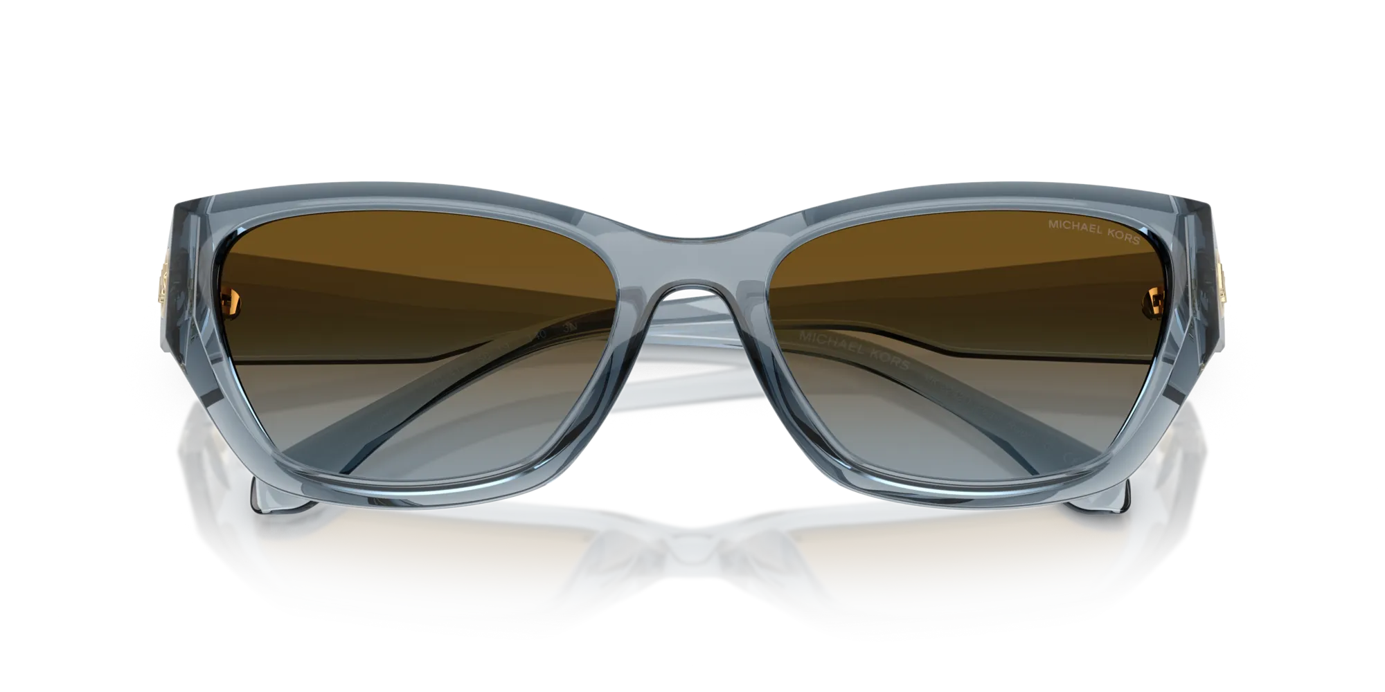 Michael Kors MK2242D PEARL RIVER 401413 Occhiali da sole Iniettato Blu Cat Eye Normale Sfumato - immagine 2
