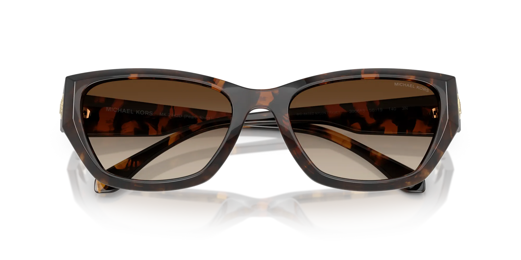 Michael Kors MK2242D PEARL RIVER 300613 Occhiali da sole Iniettato Tartaruga Cat Eye Normale Sfumato - immagine 2