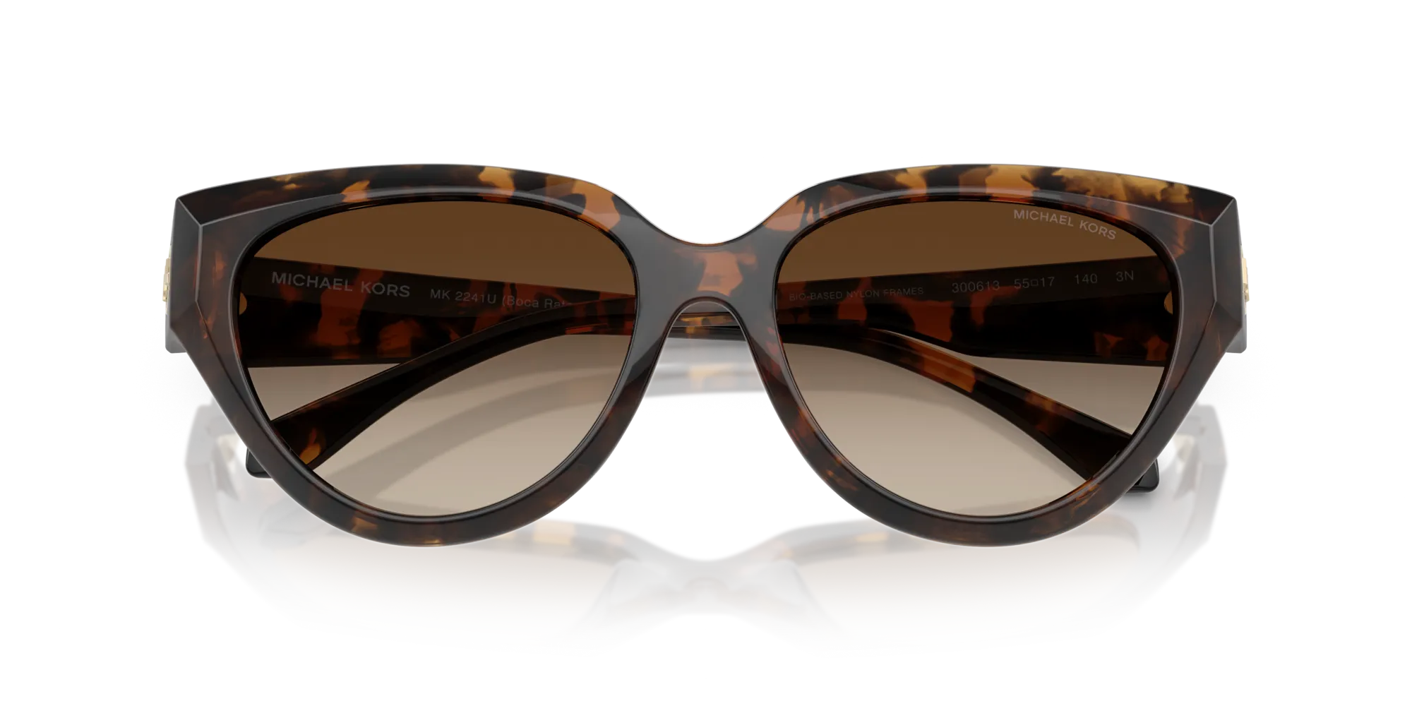 Michael Kors MK2241U BOCA RATON 300613 Occhiali da sole Iniettato Tartaruga Cat Eye Normale Sfumato - immagine 2