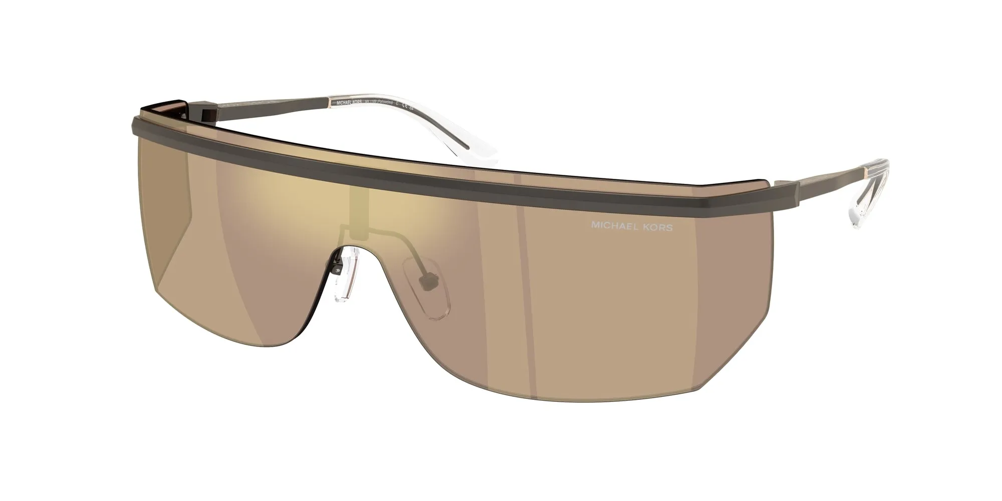 Michael Kors MK1169 PALISADES 10027P Occhiali da sole Metallo Grigio Marrone Geometrica Normale - immagine 1
