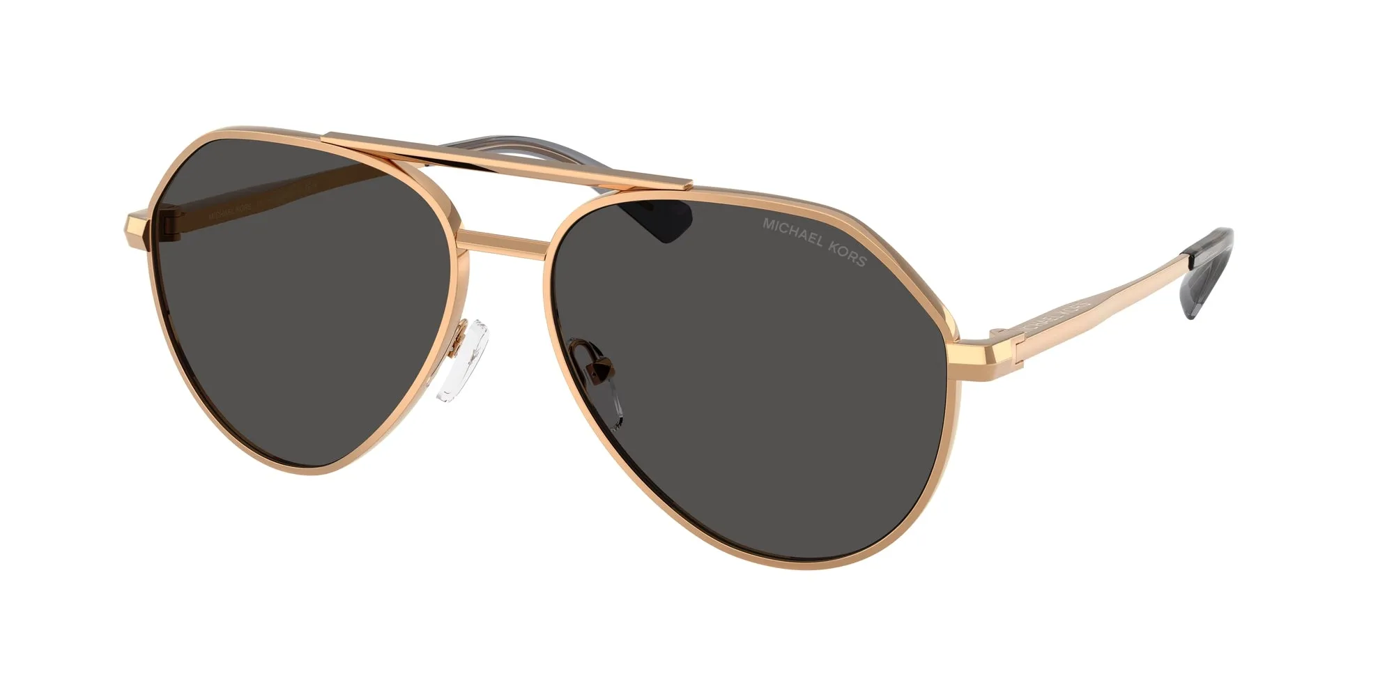 Michael Kors MK1168 BRENTWOOD 189987 Occhiali da sole Metallo Oro Grigio Pilot Normale - immagine 1