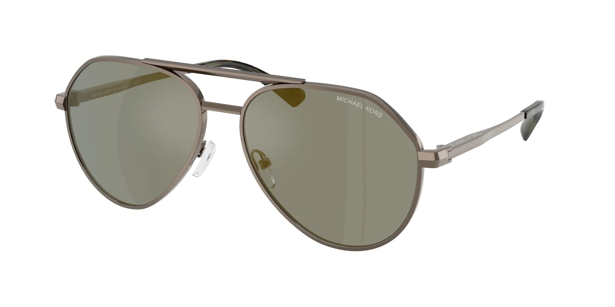 Michael Kors MK1168 BRENTWOOD 10014T Occhiali da sole Metallo Grigio Verde Pilot Normale - immagine 1