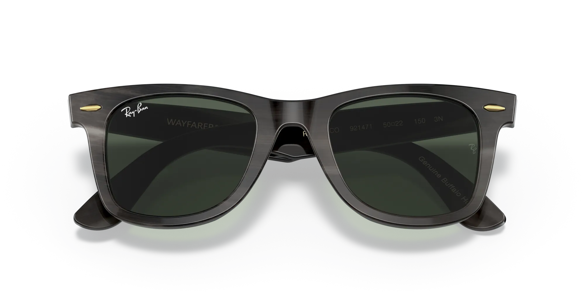 Ray - Ban RB2140CO WAYFARER 921471 Occhiali da sole Marrone Verde G15 Squadrata Normale - immagine 2