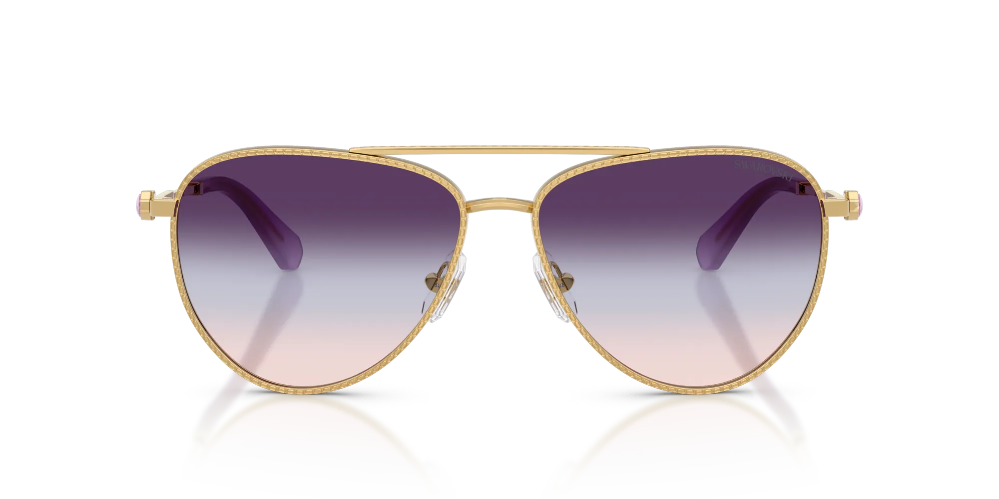 Swarovski SK7031 4036U7 Occhiali da sole Metallo Oro Pilot Normale Sfumato - immagine 3