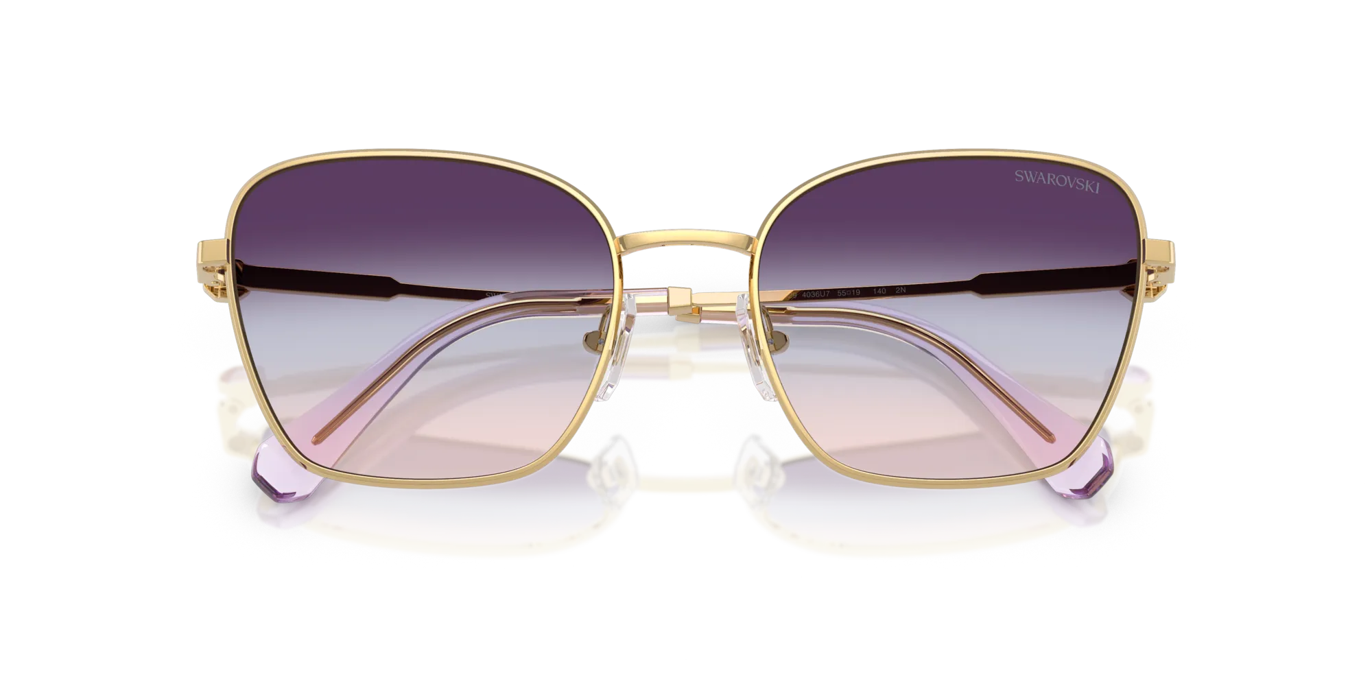 Swarovski SK7029 4036U7 Occhiali da sole Metallo Oro Pilot Normale Sfumato - immagine 2
