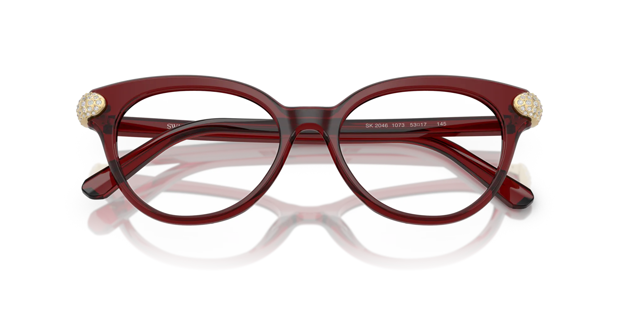 Swarovski SK2046 1073 Montature da vista Acetato Bordeaux Pantos Normale - immagine 2