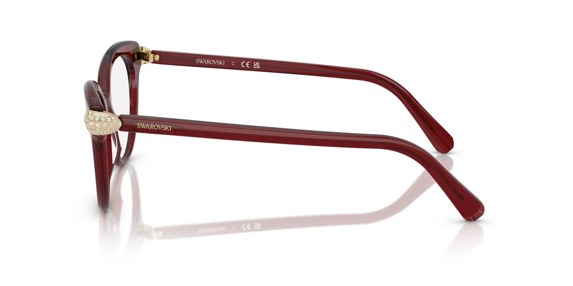 Swarovski SK2046 1073 Montature da vista Acetato Bordeaux Pantos Normale - immagine 4
