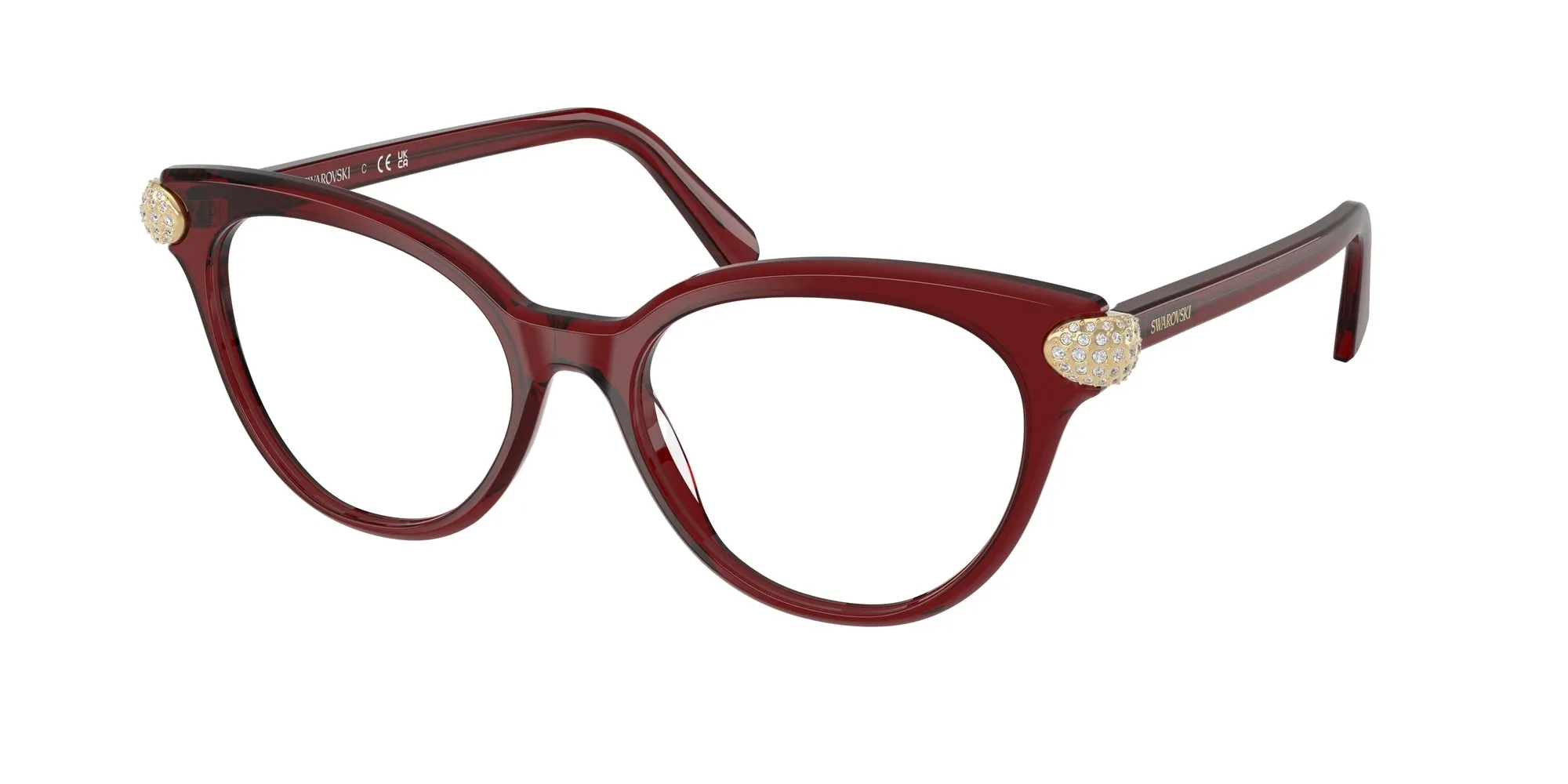 Swarovski SK2046 1073 Montature da vista Acetato Bordeaux Pantos Normale - immagine 1