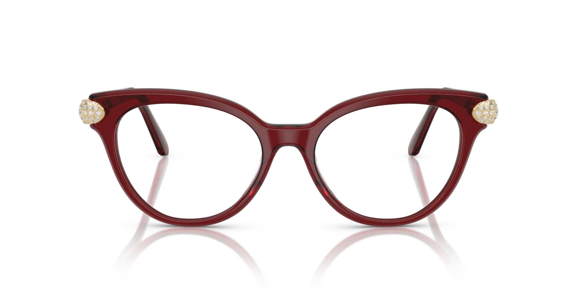 Swarovski SK2046 1073 Montature da vista Acetato Bordeaux Pantos Normale - immagine 3