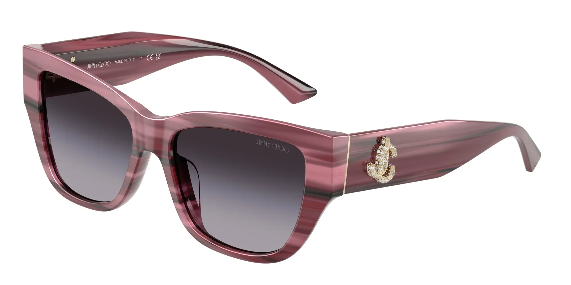 Jimmy Choo JC5039BU 50648G Occhiali da sole Acetato Viola Pillow Normale Sfumato - immagine 1