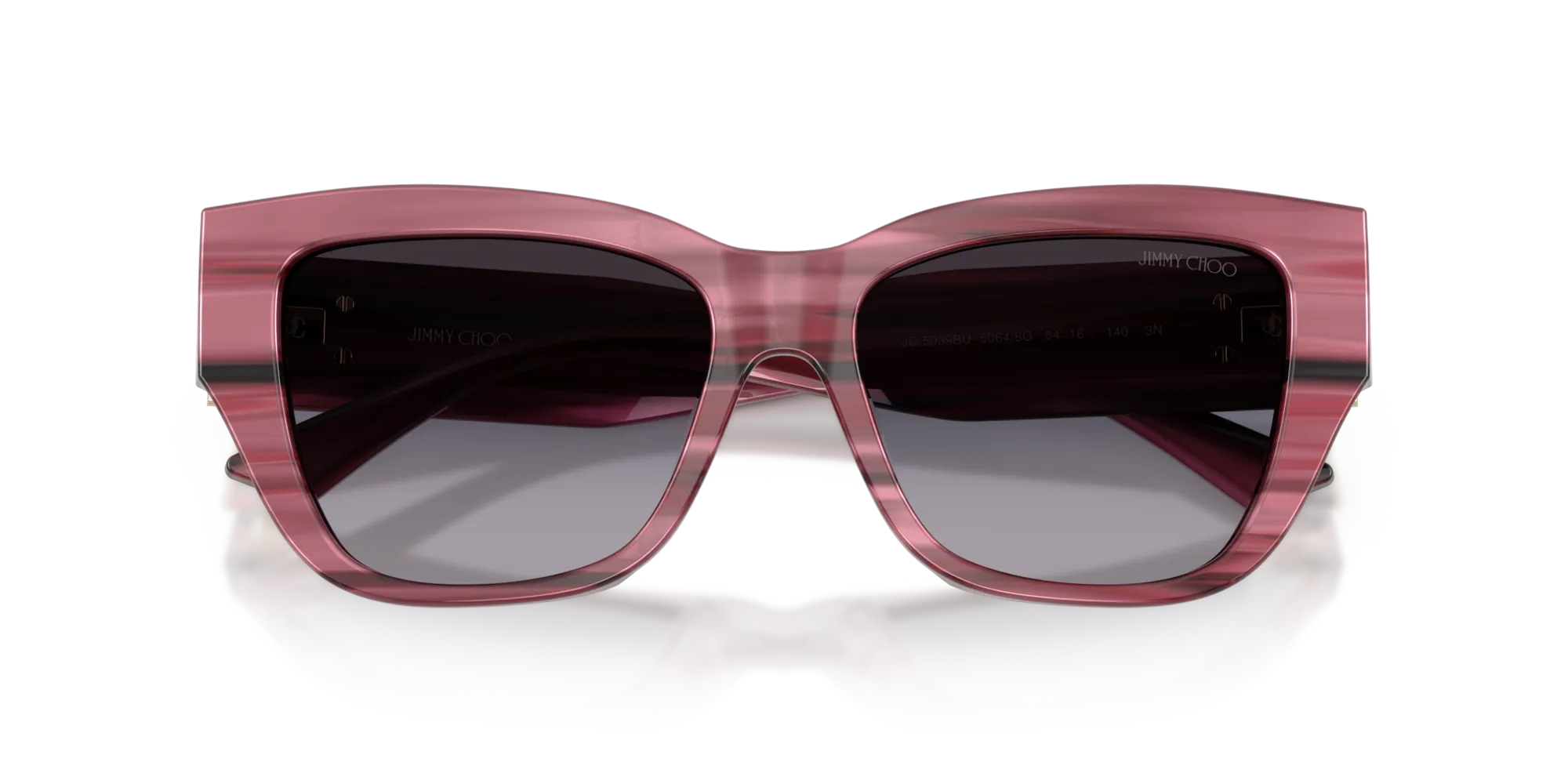Jimmy Choo JC5039BU 50648G Occhiali da sole Acetato Viola Pillow Normale Sfumato - immagine 2