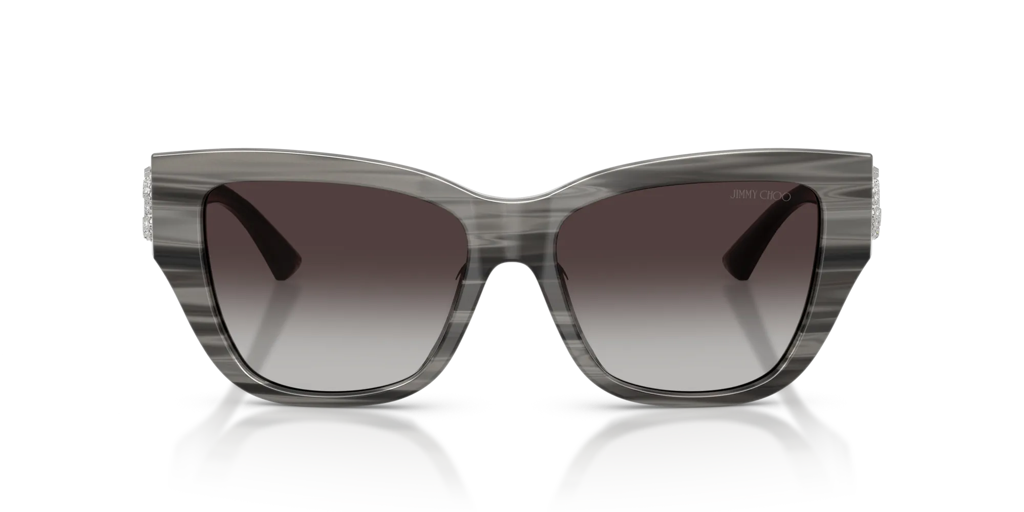 Jimmy Choo JC5039BU 50638G Occhiali da sole Acetato Nero Pillow Normale Sfumato - immagine 3