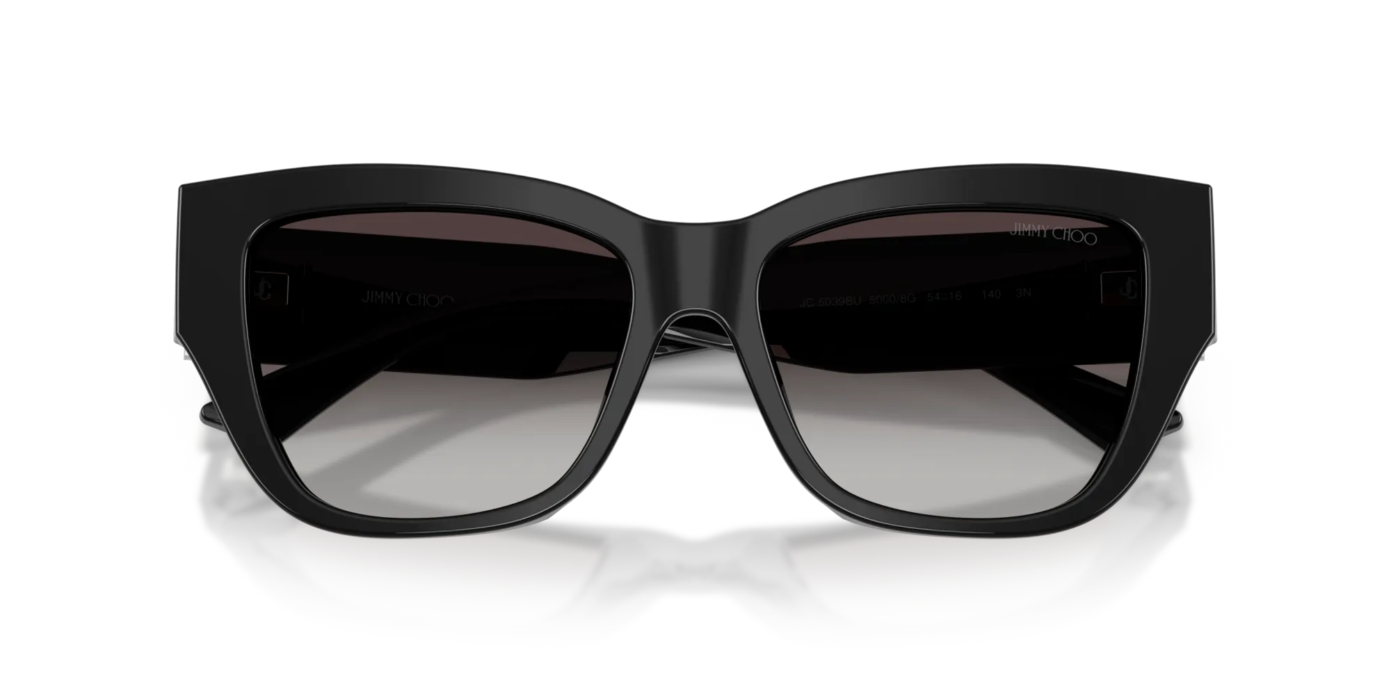 Jimmy Choo JC5039BU 50008G Occhiali da sole Acetato Nero Pillow Normale Sfumato - immagine 2