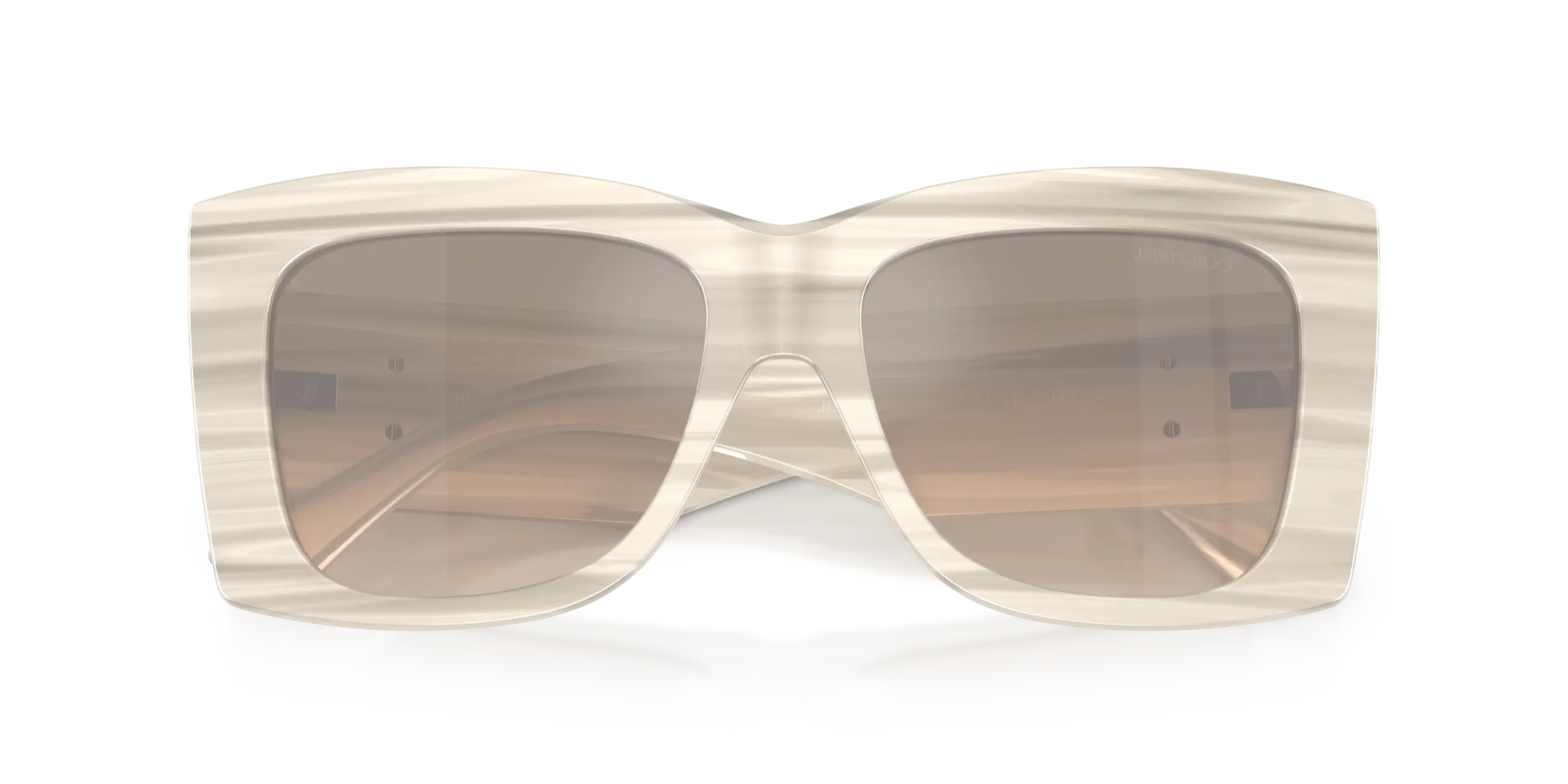 Jimmy Choo JC5036B 50656I Occhiali da sole Acetato Bianco Marrone Squadrata Normale - immagine 2