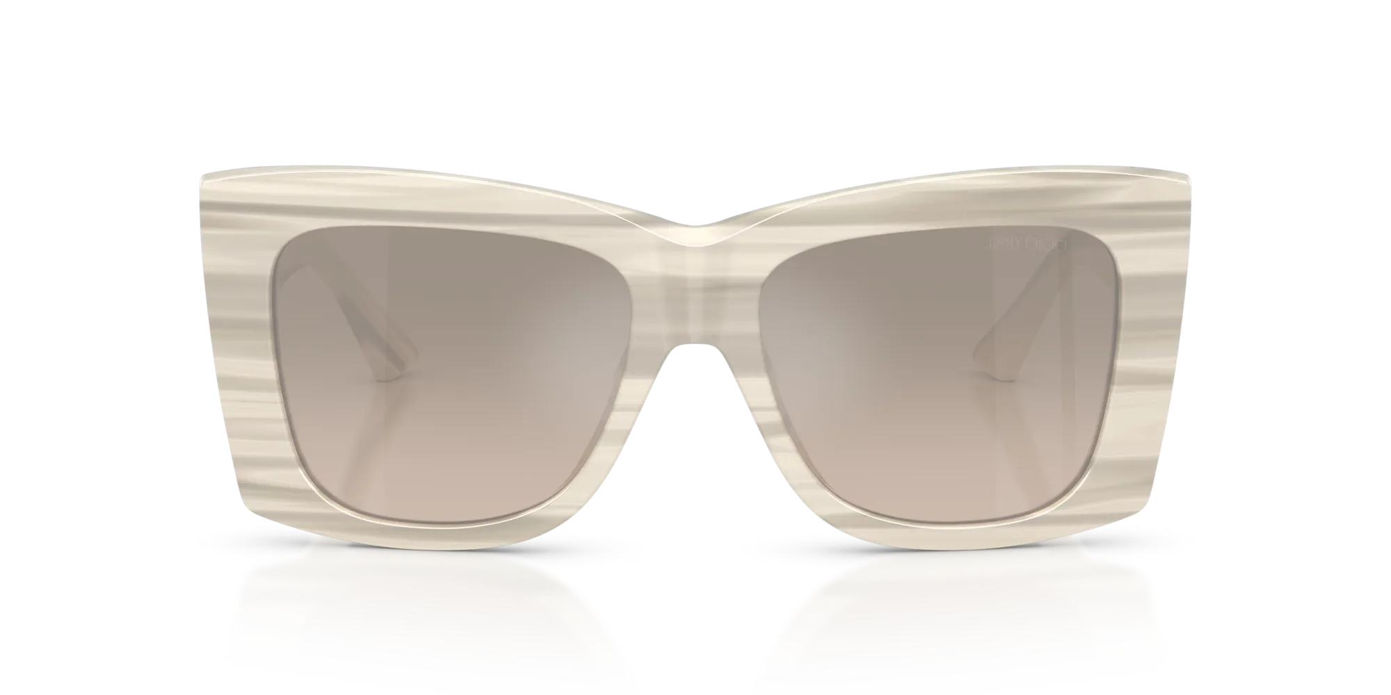 Jimmy Choo JC5036B 50656I Occhiali da sole Acetato Bianco Marrone Squadrata Normale - immagine 3