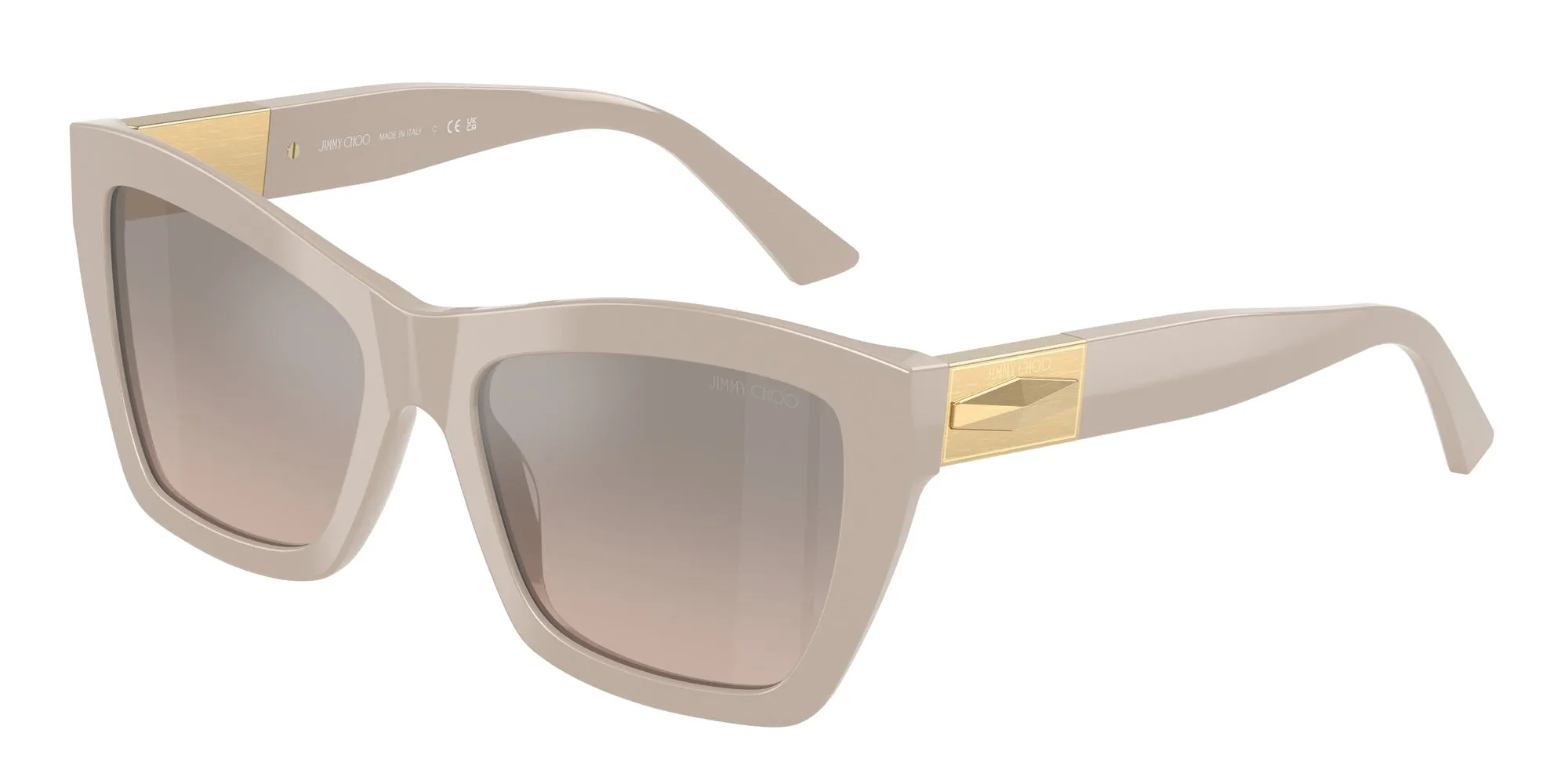 Jimmy Choo JC5031 50336I Occhiali da sole Acetato Grigio Marrone Cat Eye Normale Sfumato - immagine 1