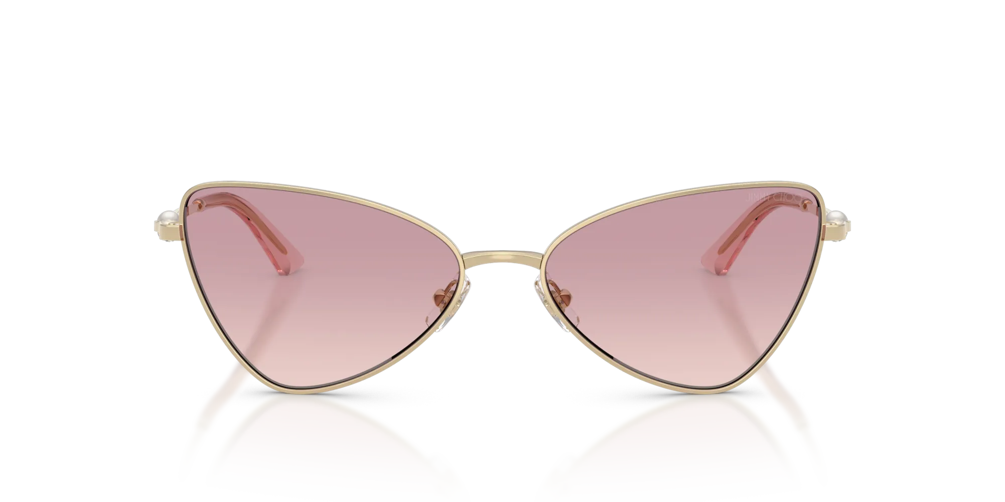 Jimmy Choo JC4015HB 300668 Occhiali da sole Metallo Oro Marrone Cat Eye Normale Sfumato - immagine 3