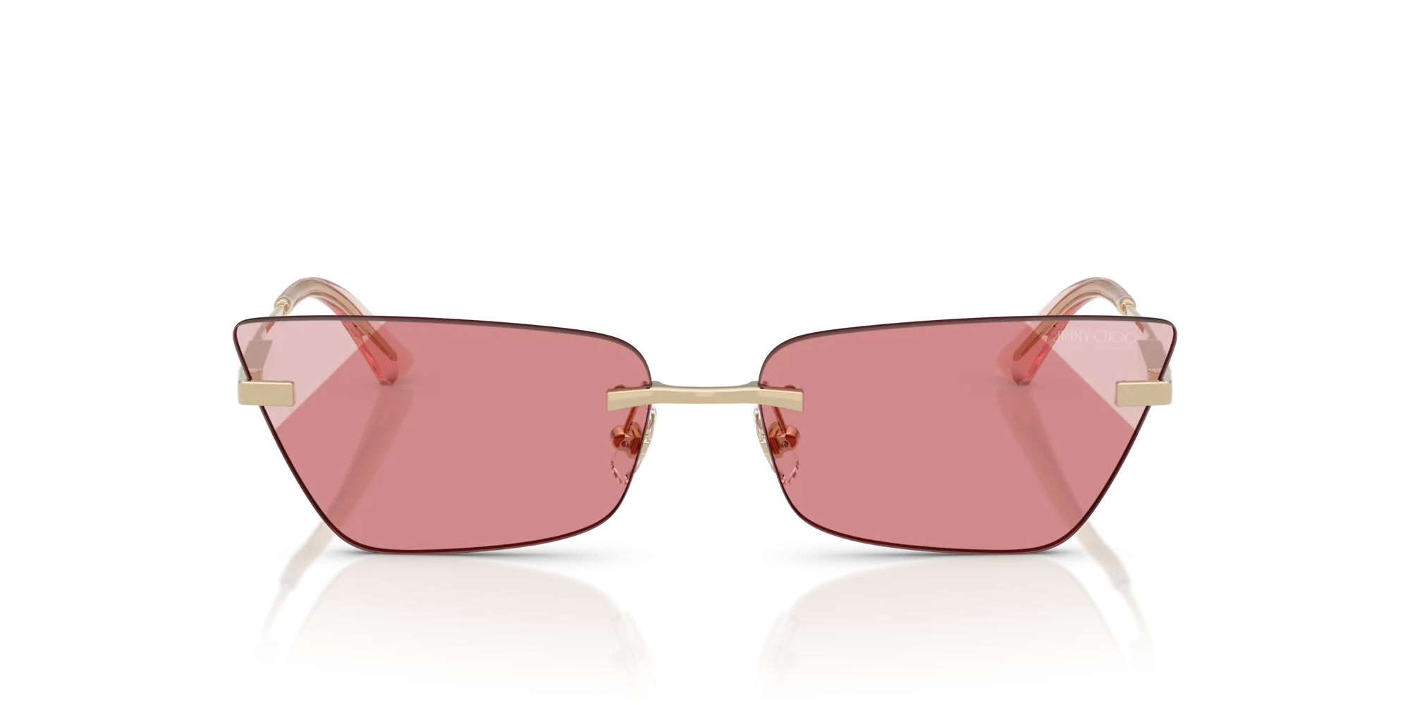 Jimmy Choo JC4012 300620 Occhiali da sole Metallo Oro Cat Eye Normale Sfumato - immagine 3