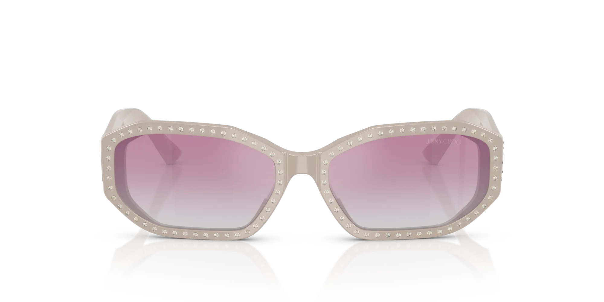 Jimmy Choo JC5021BU 503358 Occhiali da sole Acetato Grigio [""] Rotonda Normale Sfumato - immagine 3