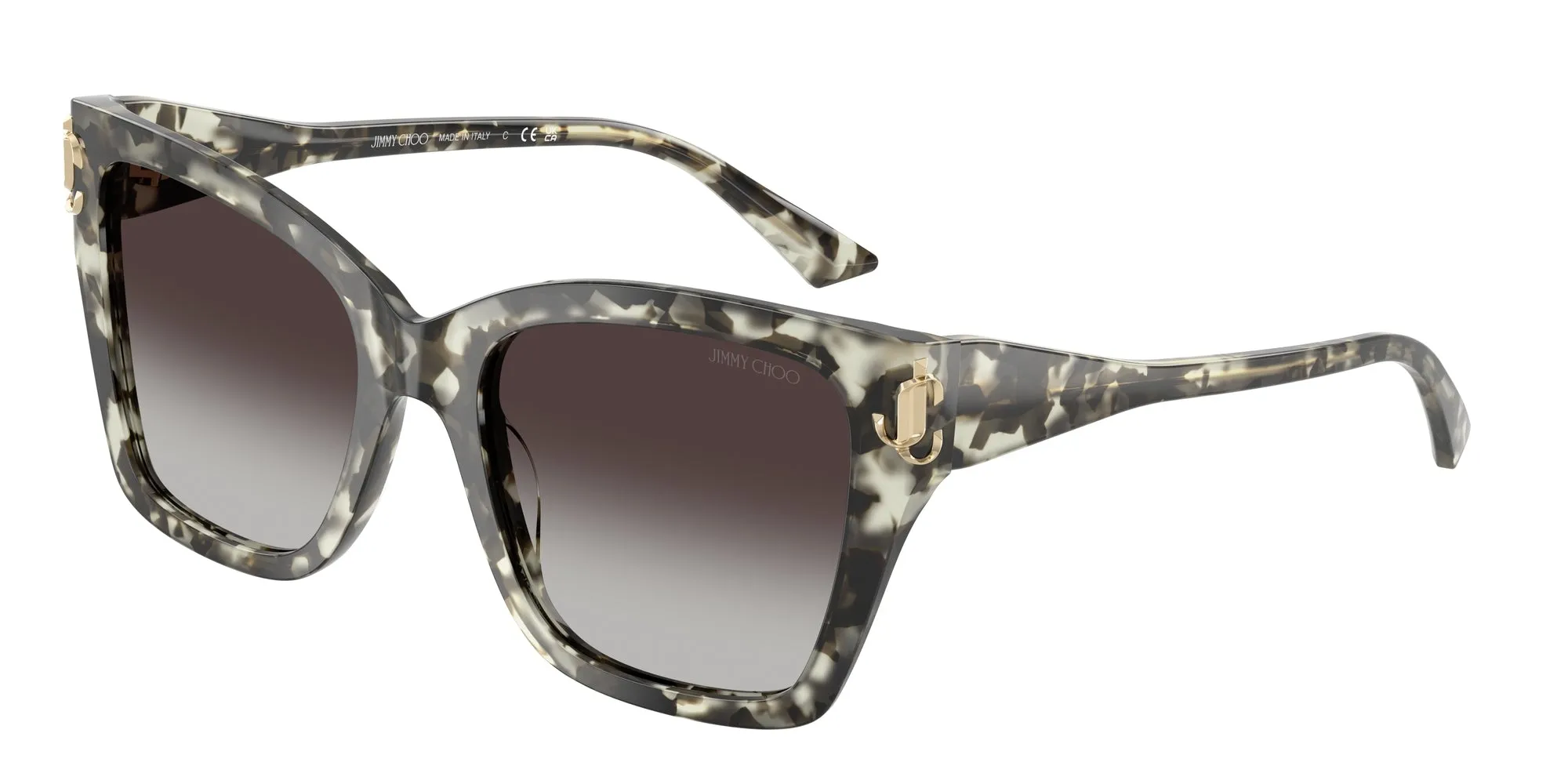 Jimmy Choo JC5012 50688G Occhiali da sole Acetato Bianco Squadrata Normale Sfumato - immagine 1