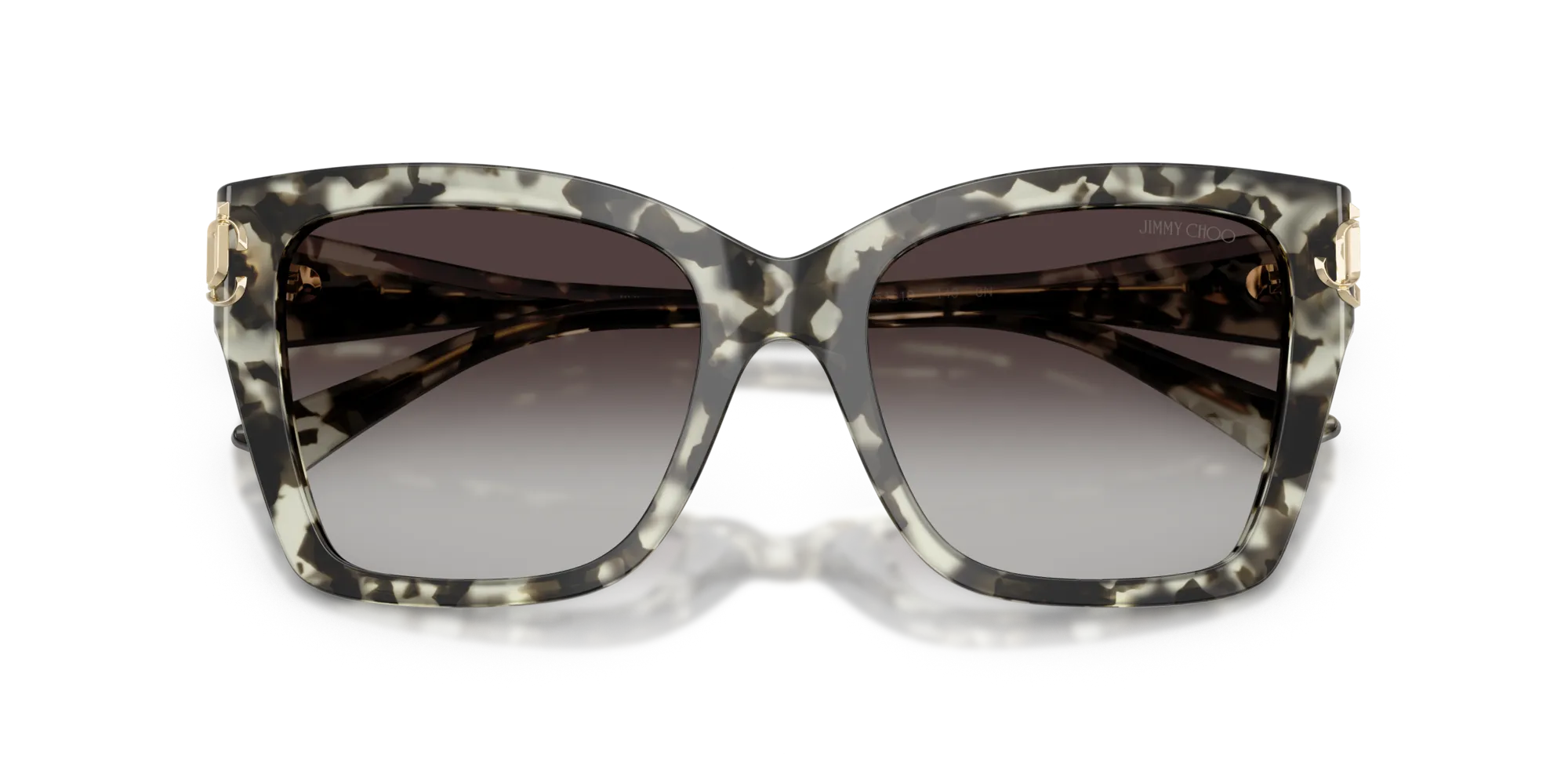 Jimmy Choo JC5012 50688G Occhiali da sole Acetato Bianco Squadrata Normale Sfumato - immagine 2