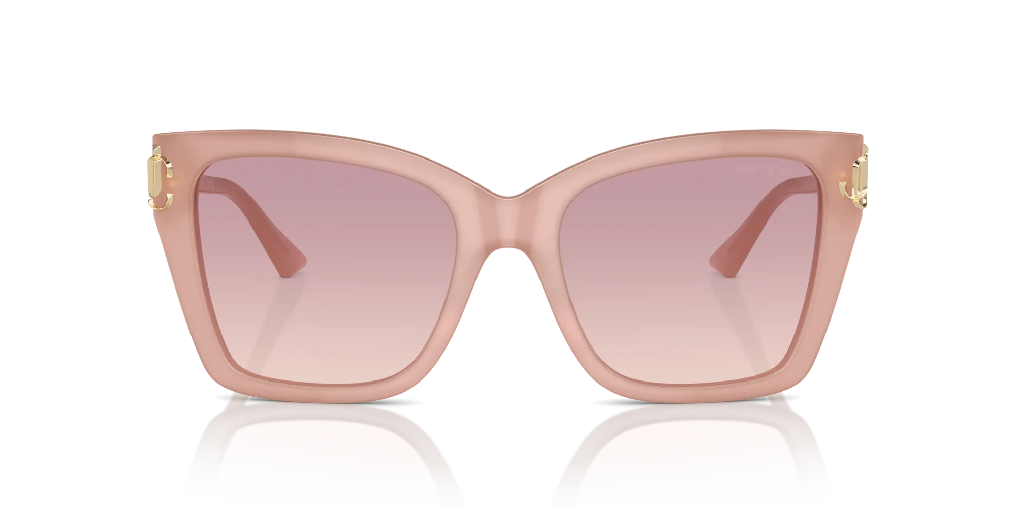 Jimmy Choo JC5012 502768 Occhiali da sole Acetato Rosa Marrone Squadrata Normale Sfumato - immagine 4
