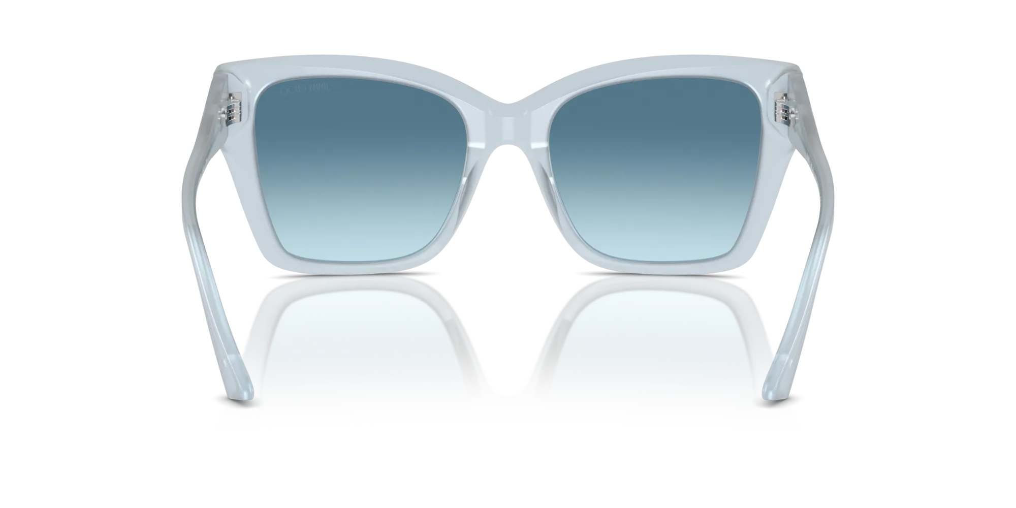 Jimmy Choo JC5012 502619 Occhiali da sole Acetato Azzurro Blu Squadrata Normale Sfumato - immagine 2