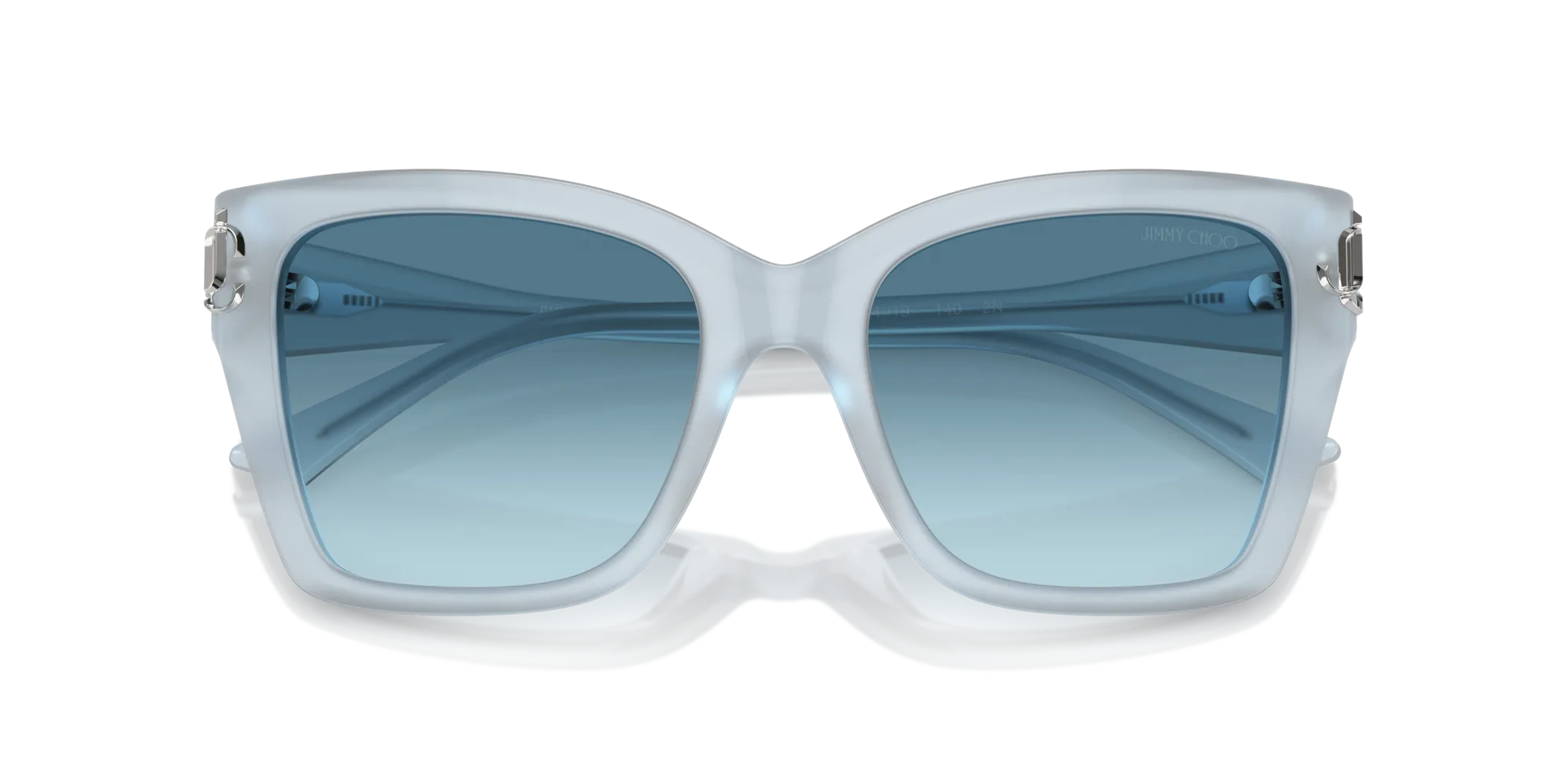 Jimmy Choo JC5012 502619 Occhiali da sole Acetato Azzurro Blu Squadrata Normale Sfumato - immagine 3