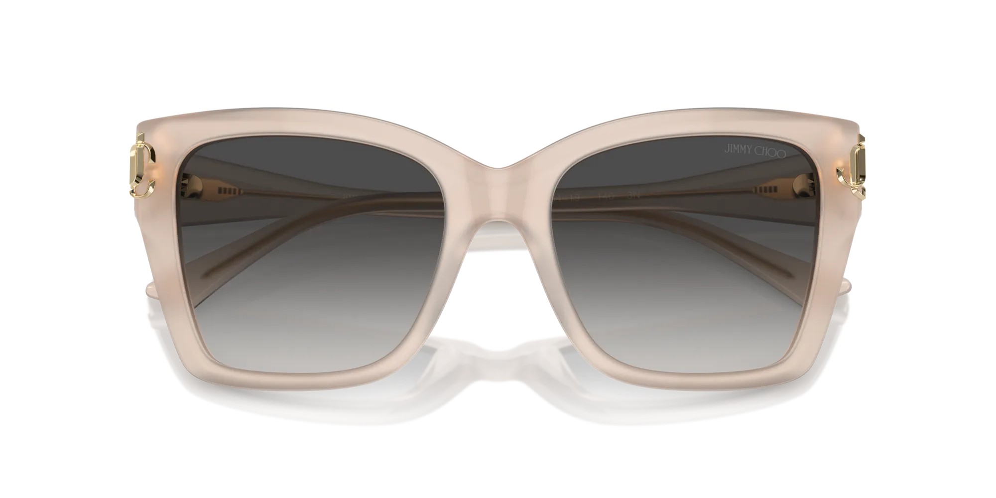 Jimmy Choo JC5012 50258G Occhiali da sole Acetato Beige Grigio Squadrata Normale Sfumato - immagine 3